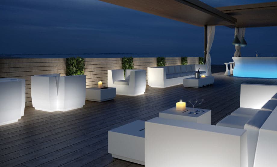 Modulo "Big-Cut" struttura in polietilene con cuscino per esterno in Sedie per tavolo da giardino Decor Space - Altamura, commercioVirtuoso.it