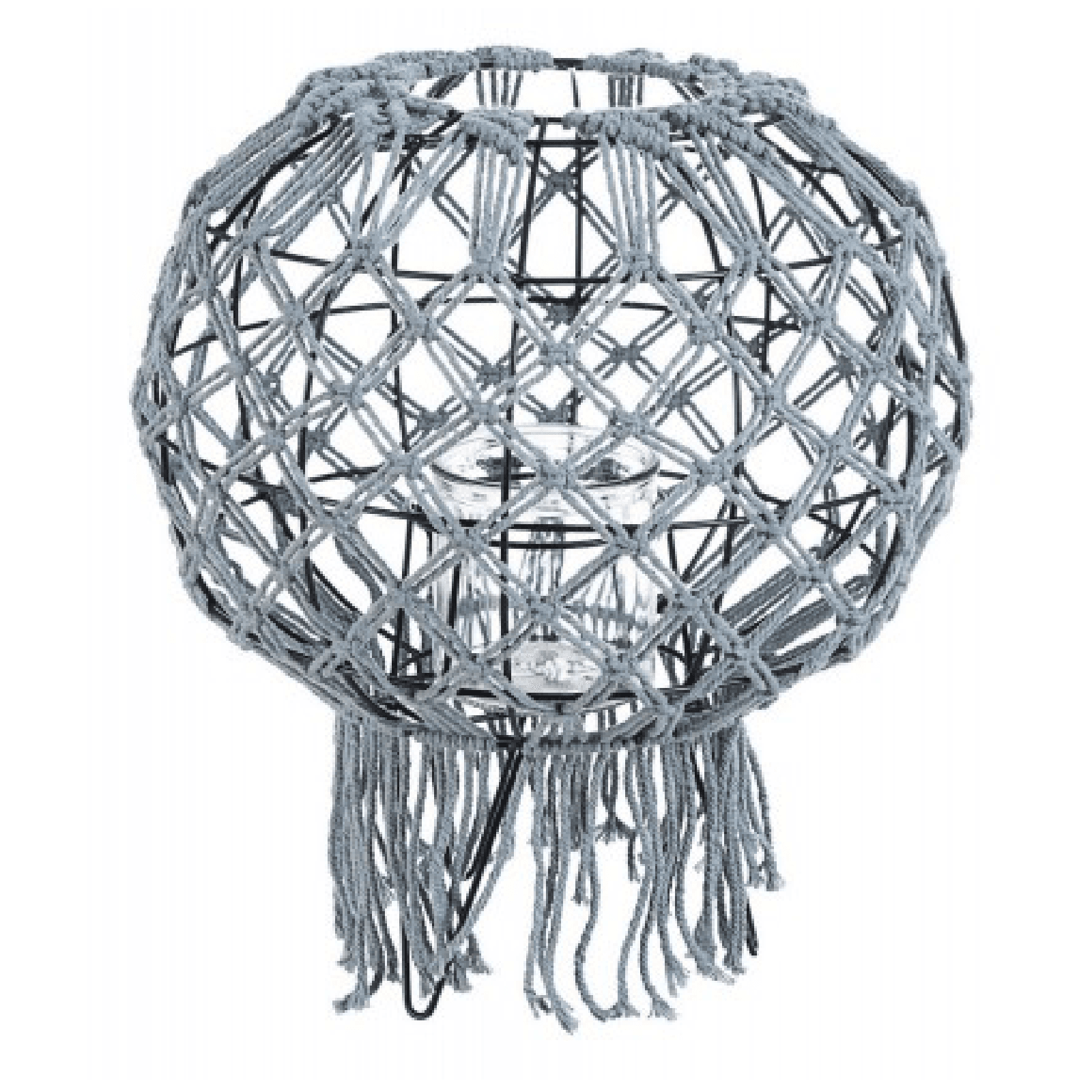 Lanterna Macrame in metallo vetro e corda da esterno in Lanterne Decor Space - Altamura, commercioVirtuoso.it