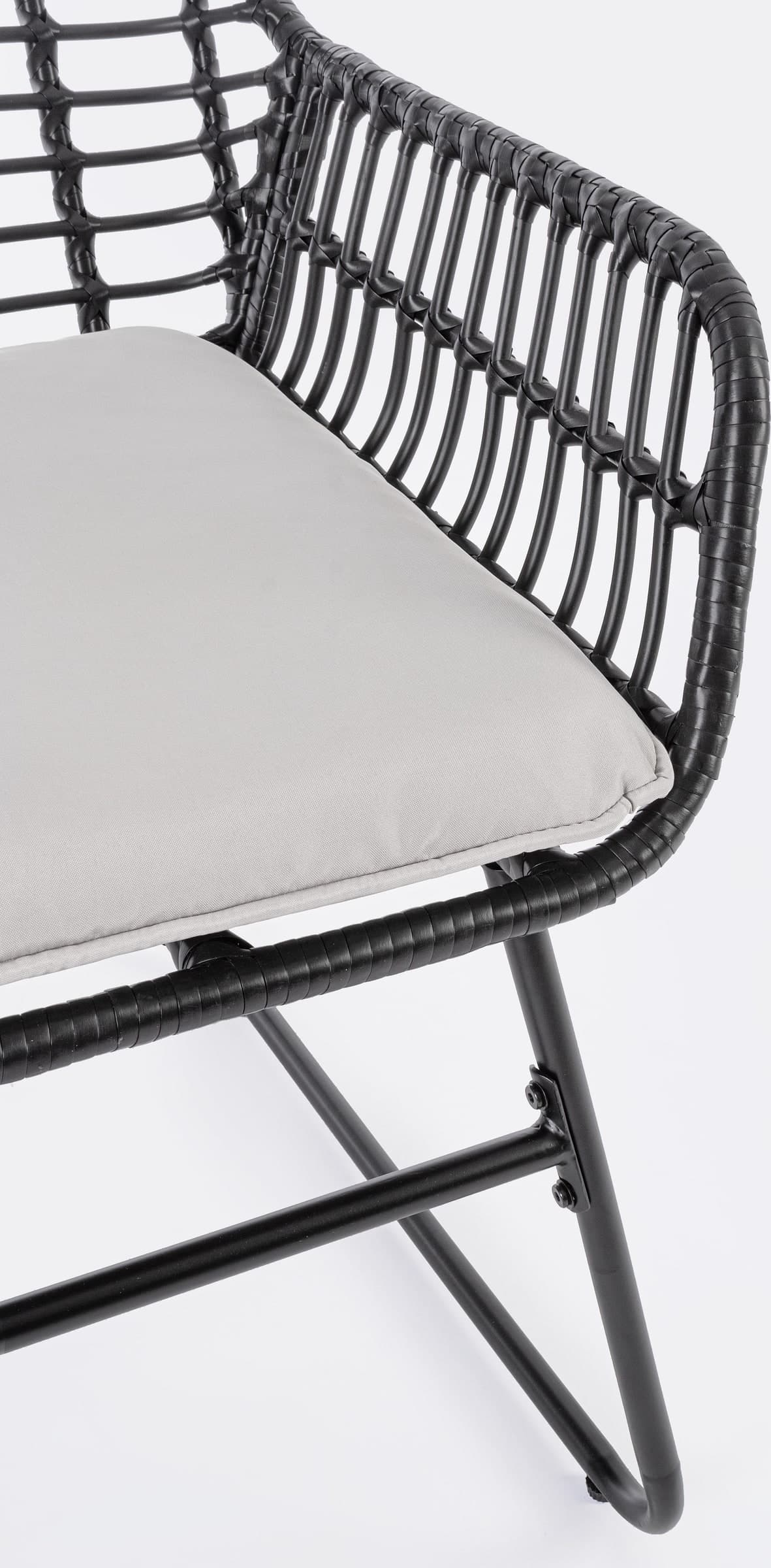 Salottino "Burrel" con poltrone, tavolino e divanetto, struttura in acciaio, per esterno in Set di mobili Decor Space - Altamura, commercioVirtuoso.it