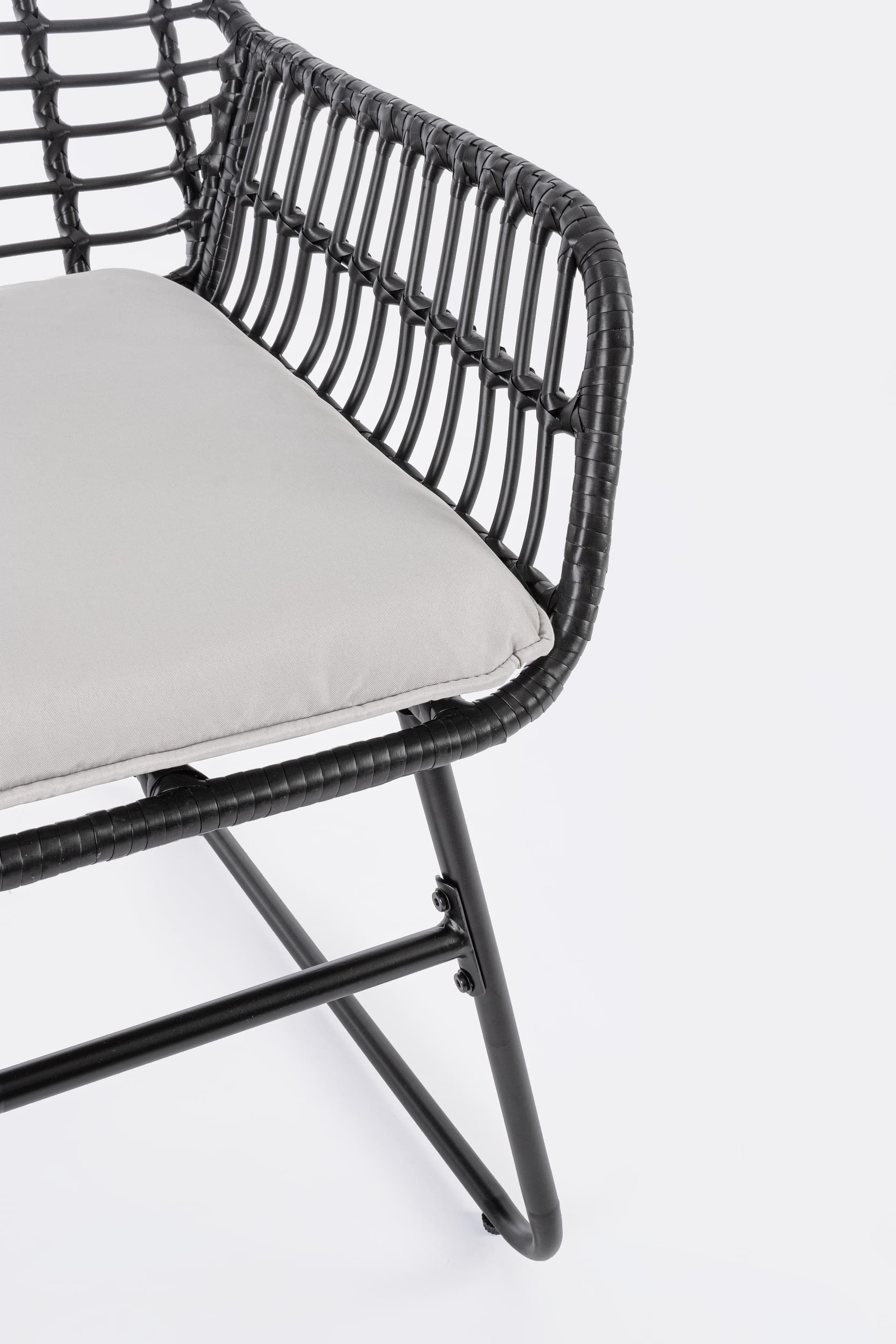 Salottino "Burrel" con poltrone, tavolino e divanetto, struttura in acciaio, per esterno in Set di mobili Decor Space - Altamura, commercioVirtuoso.it