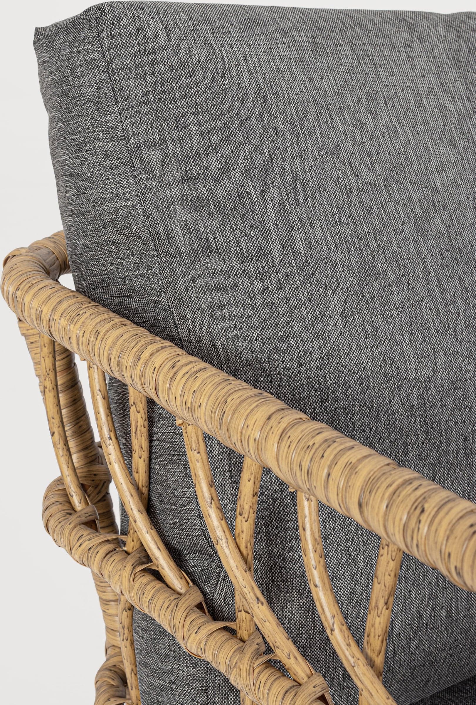 Salotto angolare "Burrel" con tavolino e divanetto, struttura in acciaio in Set di mobili Decor Space - Altamura, commercioVirtuoso.it