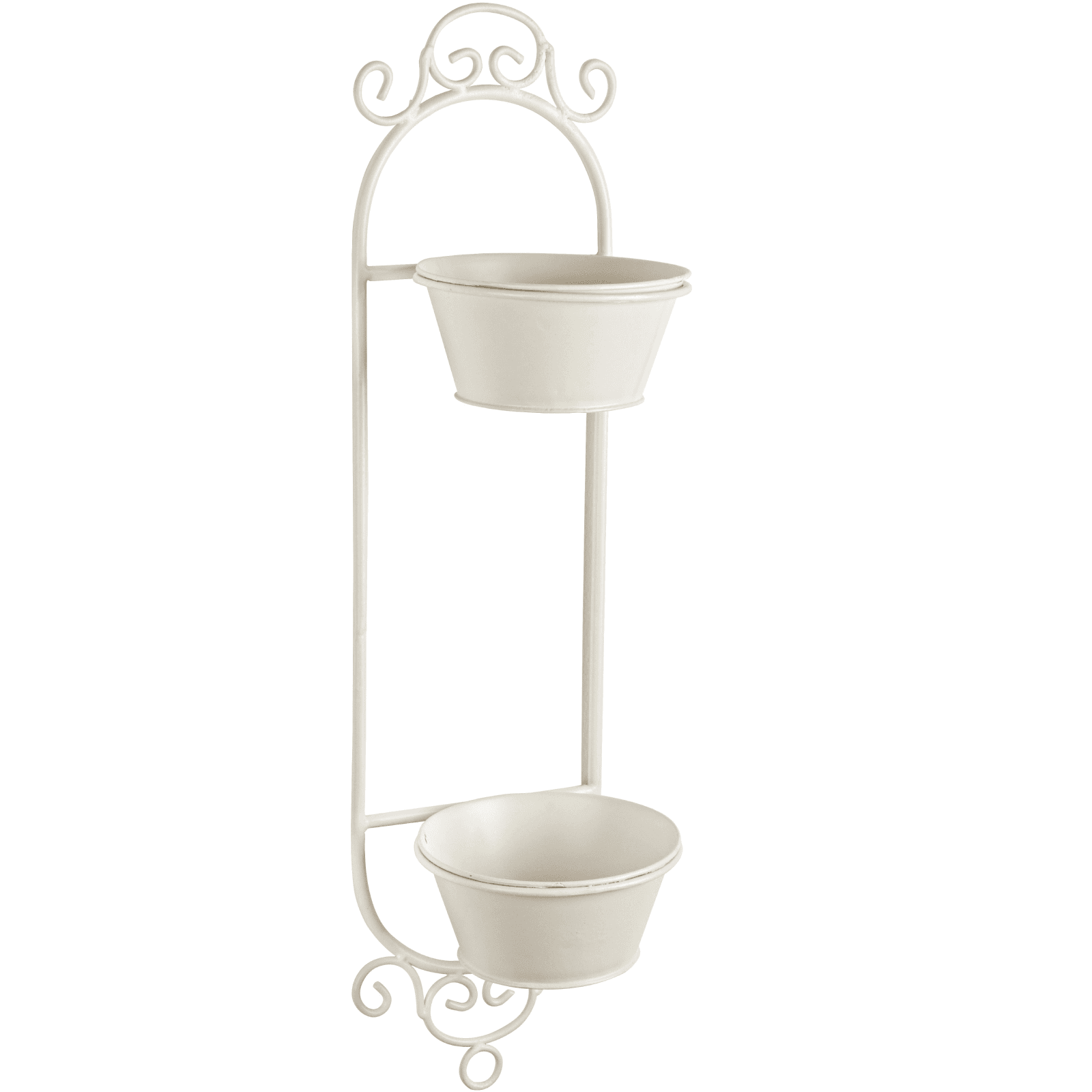 Coprivaso parete giselle in acciaio color crema 14 x 14 x h 33cm in Vasi pensili Decor Space - Altamura, commercioVirtuoso.it