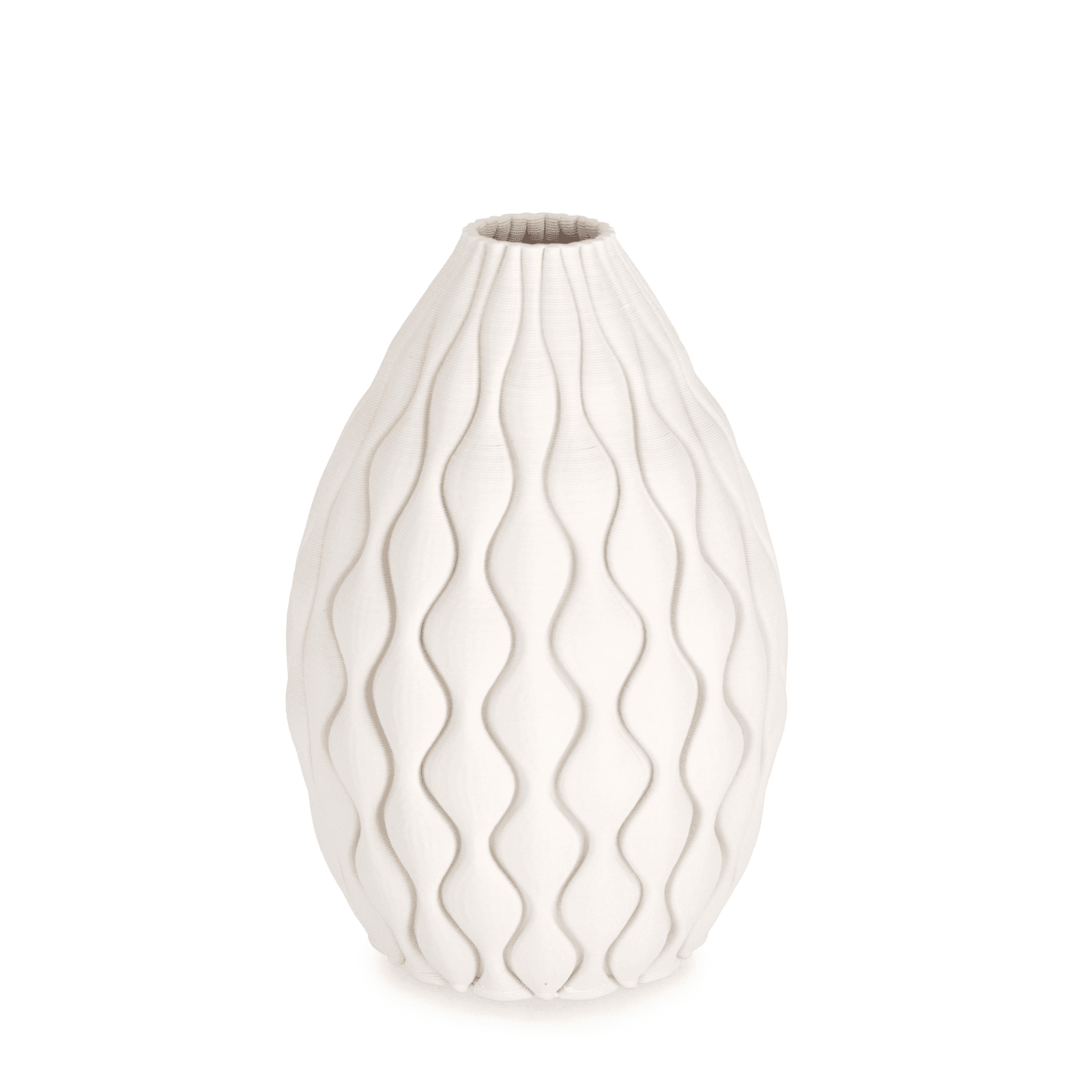 Vaso in ceramica stmpata in 3D "kylo" beige in Vasi Decor Space - Altamura, commercioVirtuoso.it