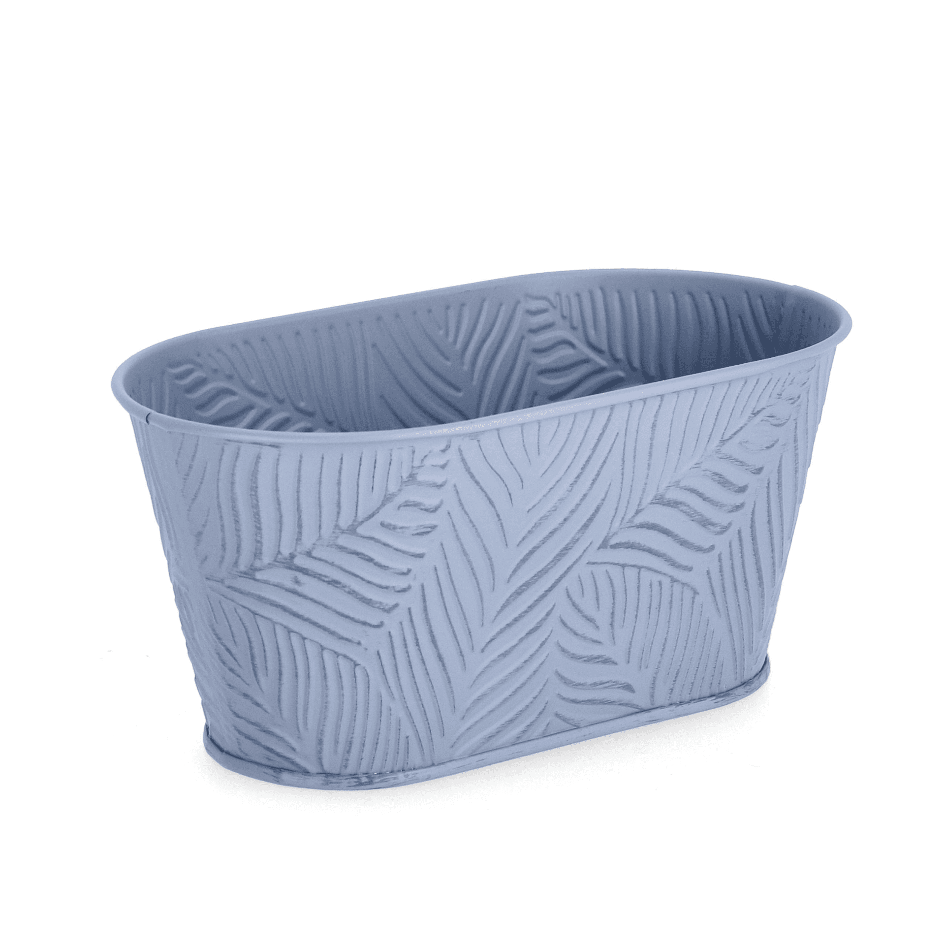 Vaso benji ovale in metallo galvanizzato h 10,7 cm in Vasi tradizionali Decor Space - Altamura, commercioVirtuoso.it