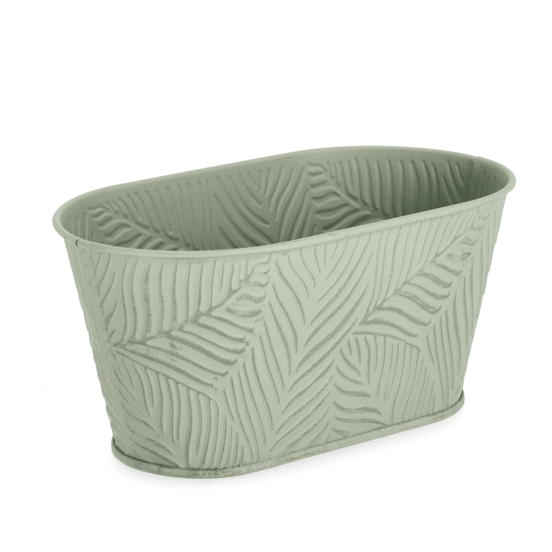 Vaso benji ovale in metallo galvanizzato h 10,7 cm in Vasi tradizionali Decor Space - Altamura, commercioVirtuoso.it