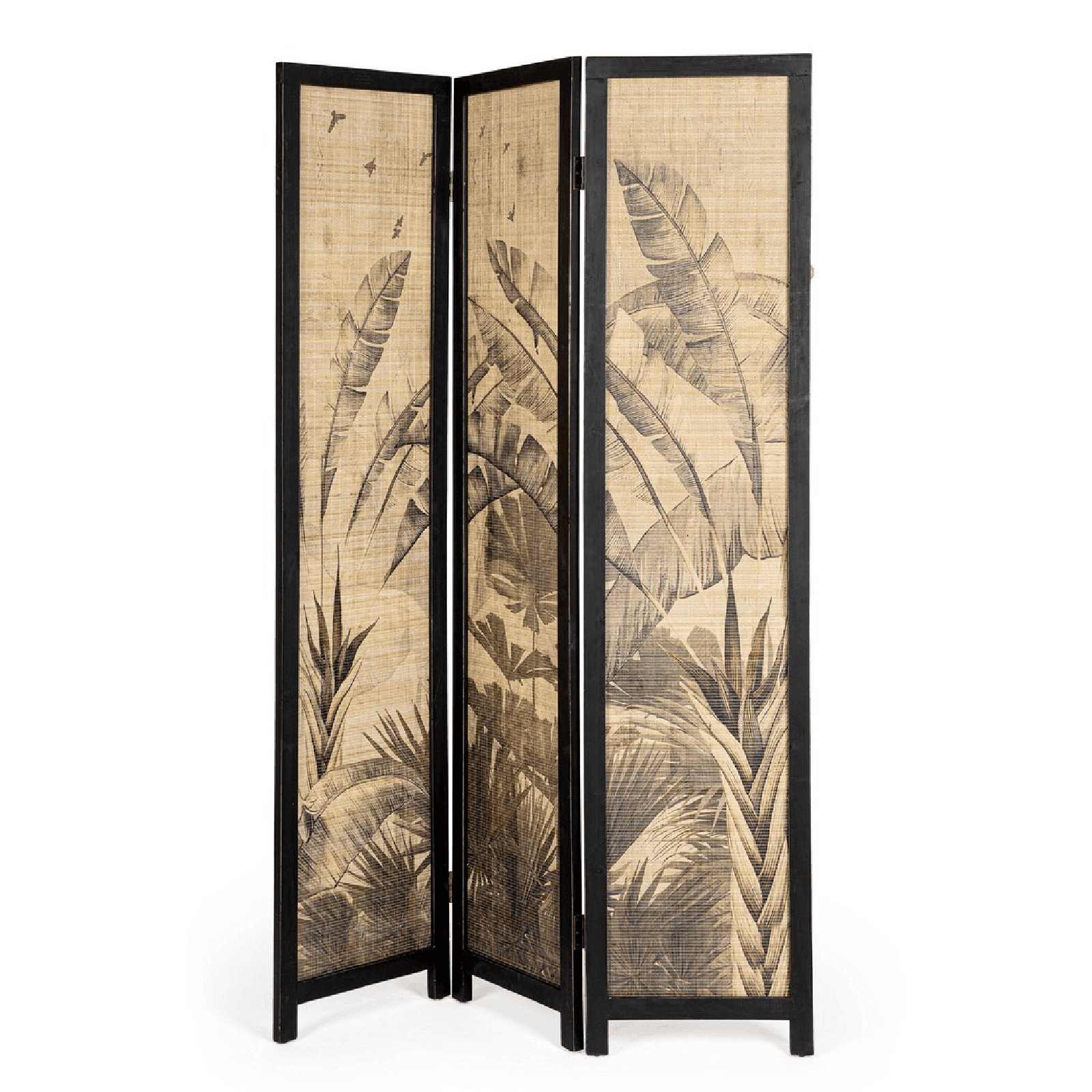Paravento nariko, in bamboo e legno di abete, 120 x 180 cm