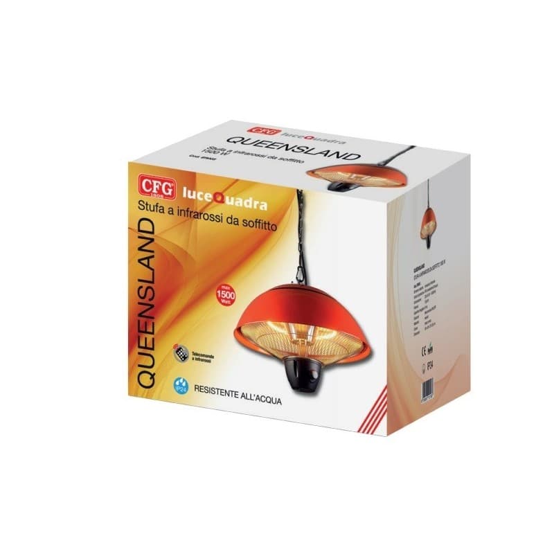 Lampada radiante sospesa con telecomando stufa da tavoli per bar e ristoranti 1500 W in Stufe elettriche Decor Space - Altamura, commercioVirtuoso.it