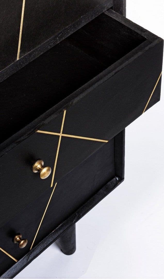 Credenza "Lineas" con struttura in legno di mango, cassetti in mdf, stile moderno in Credenze Decor Space - Altamura, commercioVirtuoso.it