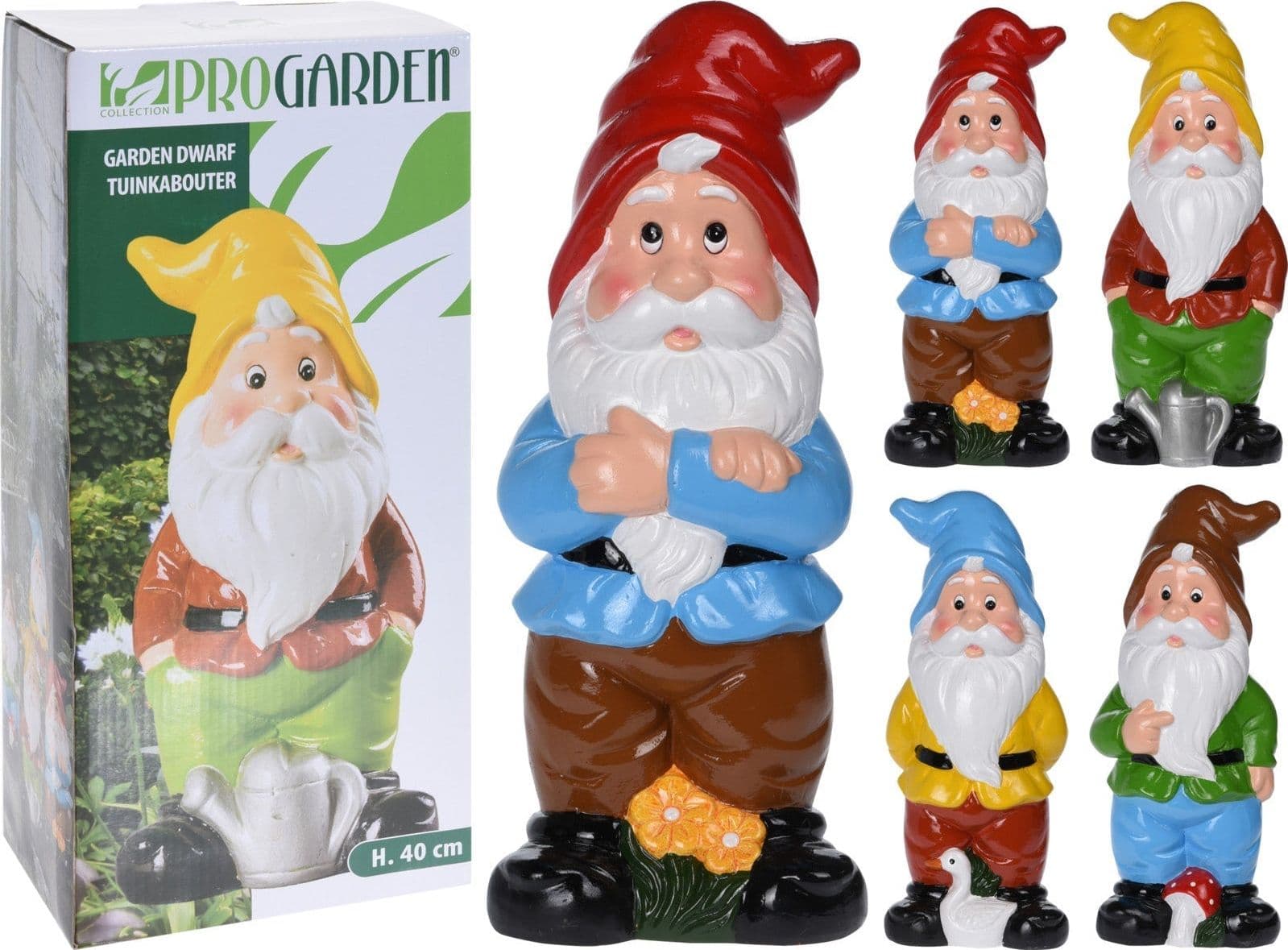 Nano da giardino per esterno in Ceramica gnomo simpatico h 40 cm in Statue Decor Space - Altamura, commercioVirtuoso.it