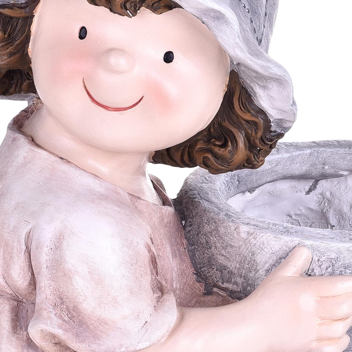 Bambina seduto con vaso in resina decorazione per esterno da h50 cm in Statue Decor Space - Altamura, commercioVirtuoso.it