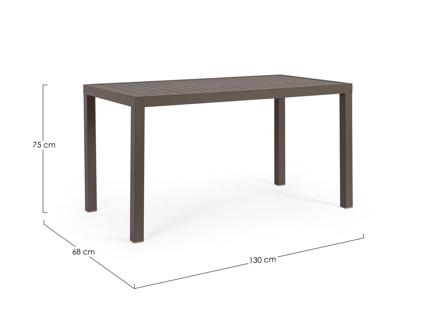 Tavolo "Hilde" con struttura in alluminio, verniciato a polvere, per esterno in Tavoli standard Decor Space - Altamura, commercioVirtuoso.it