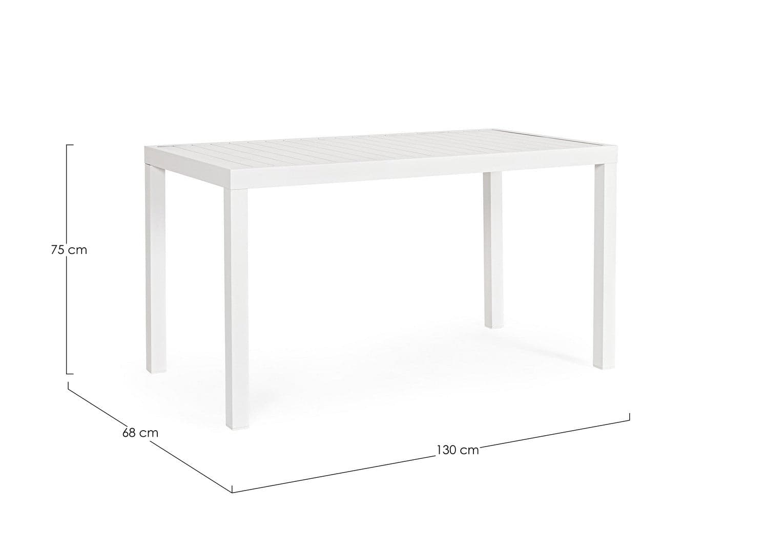 Tavolo "Hilde" con struttura in alluminio, verniciato a polvere, per esterno in Tavoli standard Decor Space - Altamura, commercioVirtuoso.it