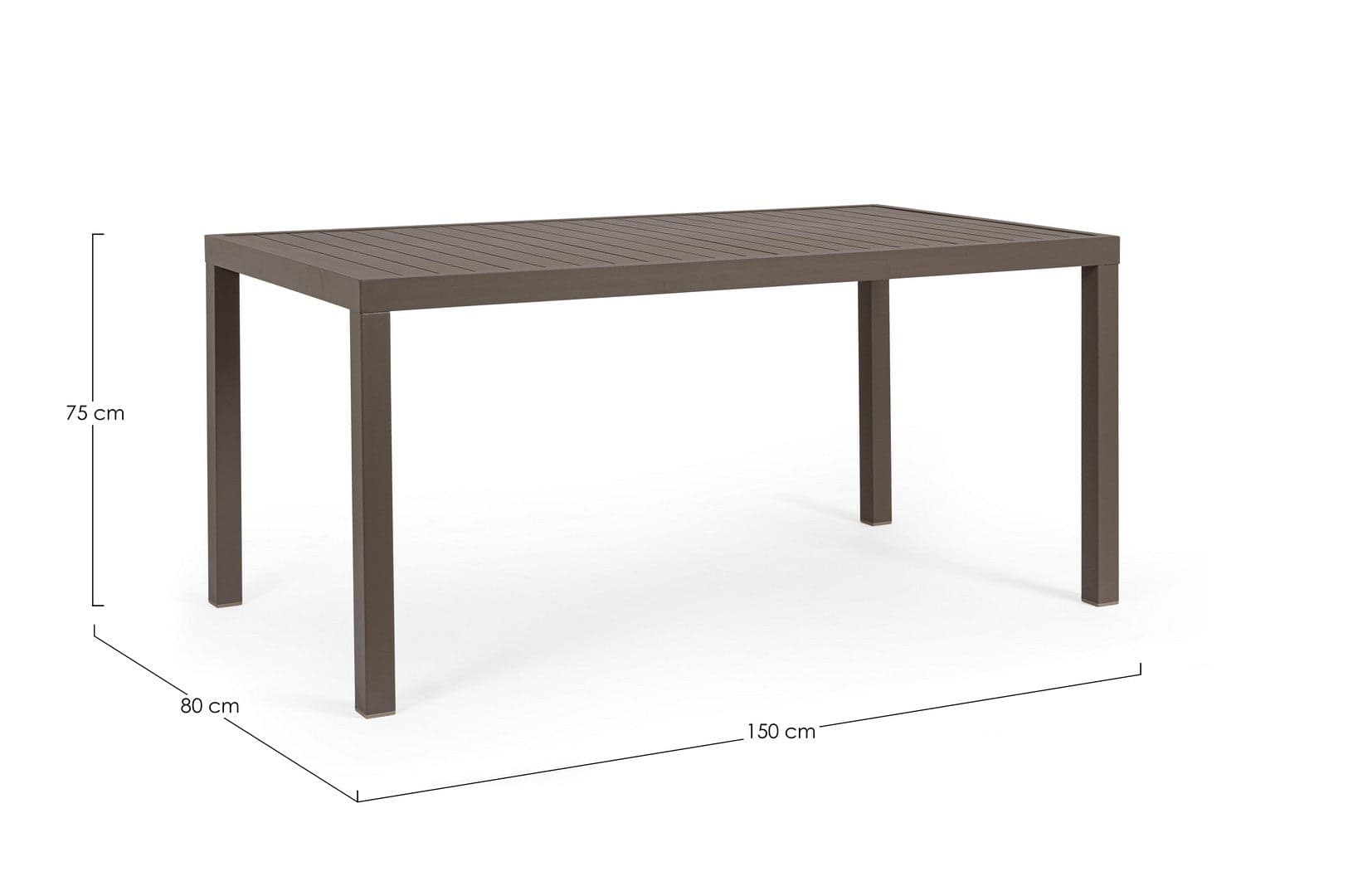 Tavolo "Hilde" con struttura in alluminio, verniciato a polvere, per esterno in Tavoli standard Decor Space - Altamura, commercioVirtuoso.it