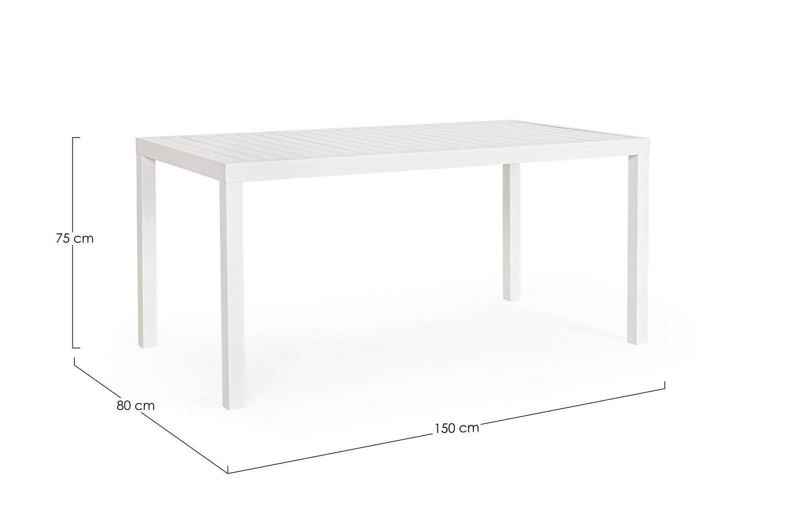 Tavolo "Hilde" con struttura in alluminio, verniciato a polvere, per esterno in Tavoli standard Decor Space - Altamura, commercioVirtuoso.it
