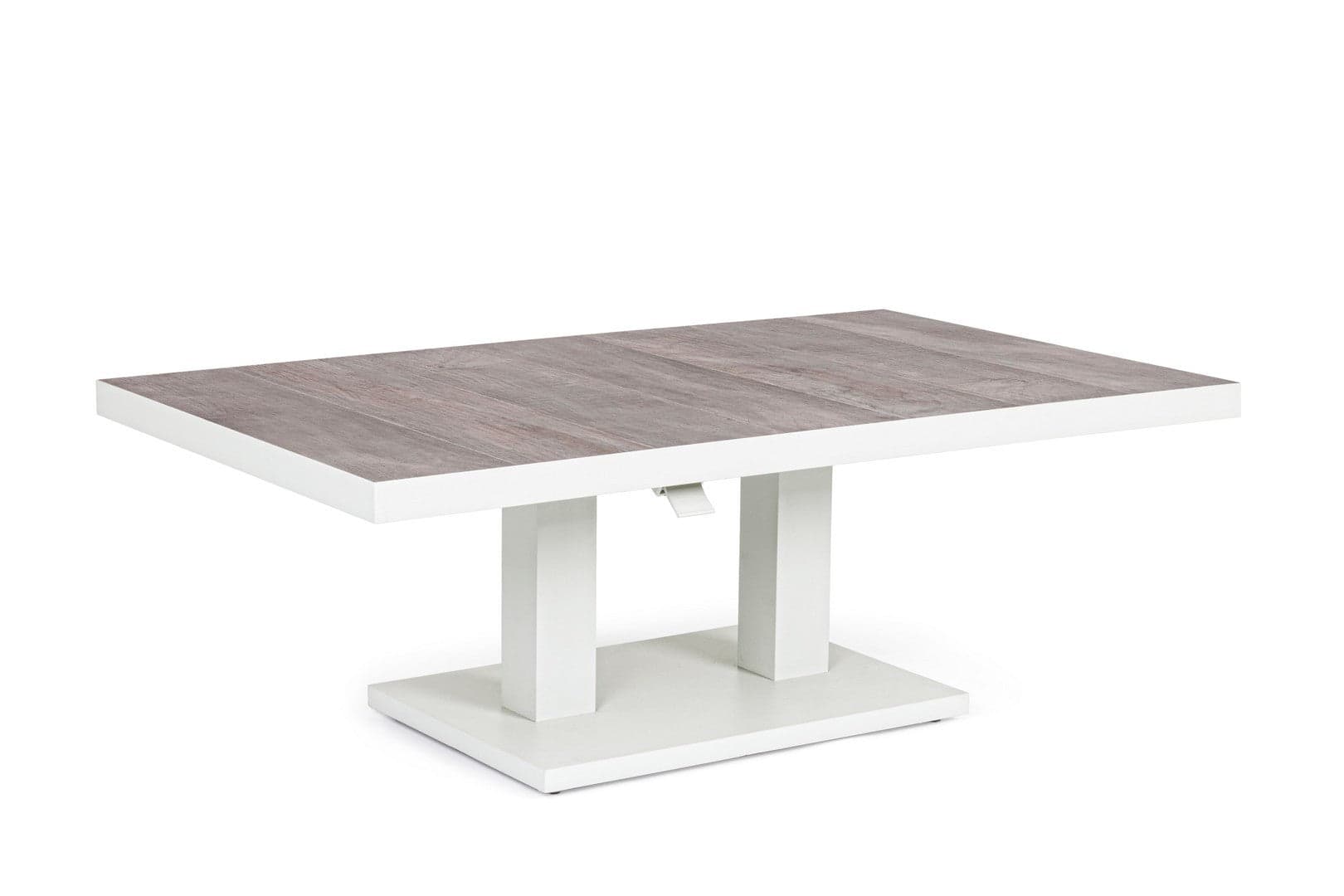 Tavolino "Truman" con struttura in alluminio, con piano in ceramica, altezza regolabile in Tavoli standard Decor Space - Altamura, commercioVirtuoso.it