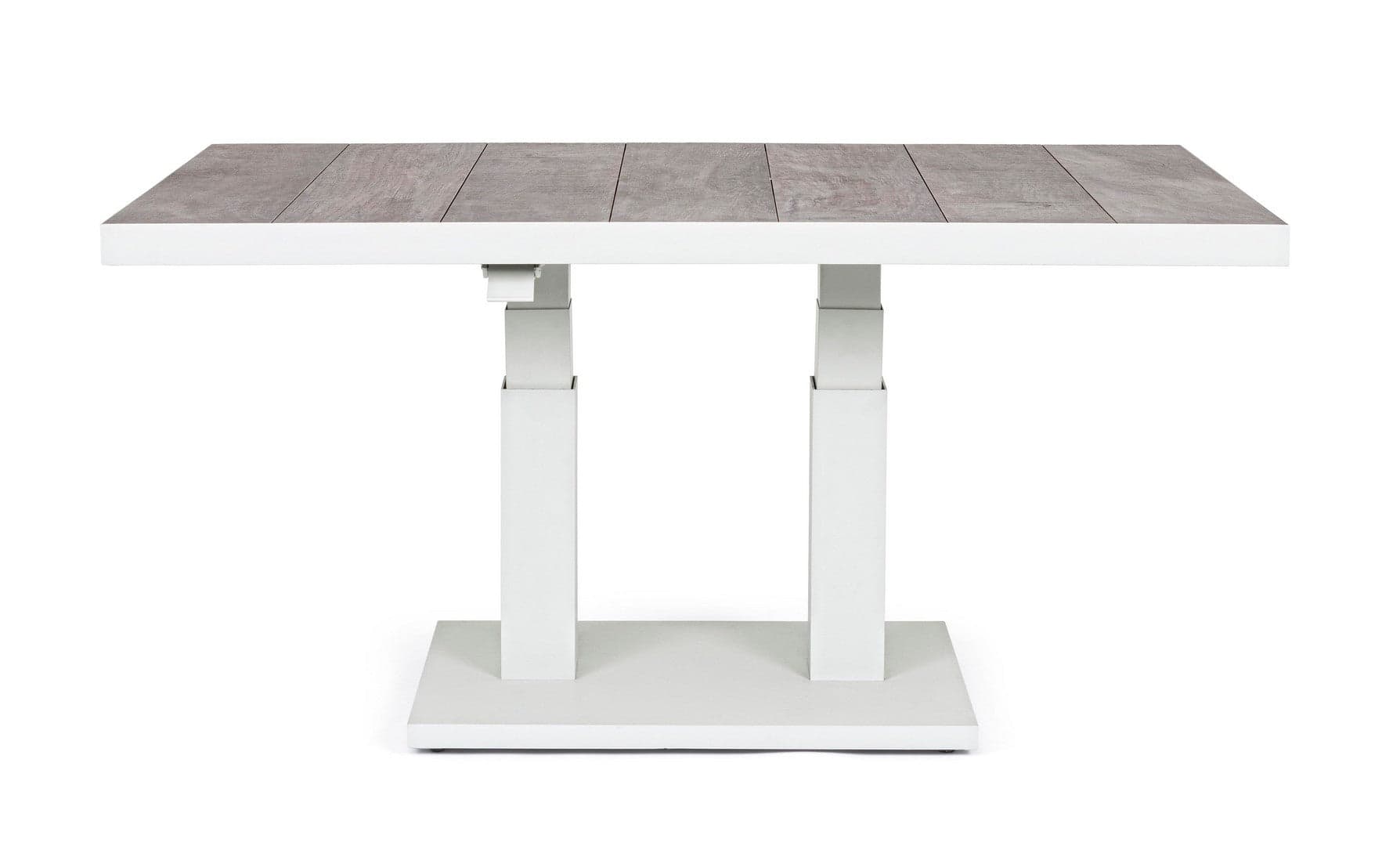 Tavolino "Truman" con struttura in alluminio, con piano in ceramica, altezza regolabile in Tavoli standard Decor Space - Altamura, commercioVirtuoso.it