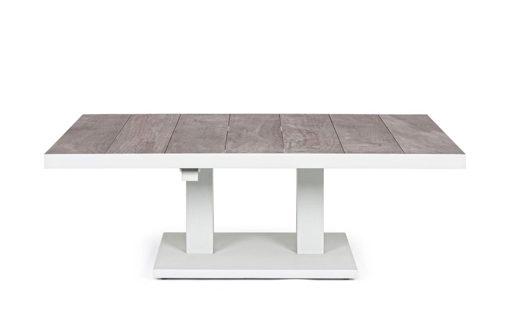 Tavolino "Truman" con struttura in alluminio, con piano in ceramica, altezza regolabile in Tavoli standard Decor Space - Altamura, commercioVirtuoso.it