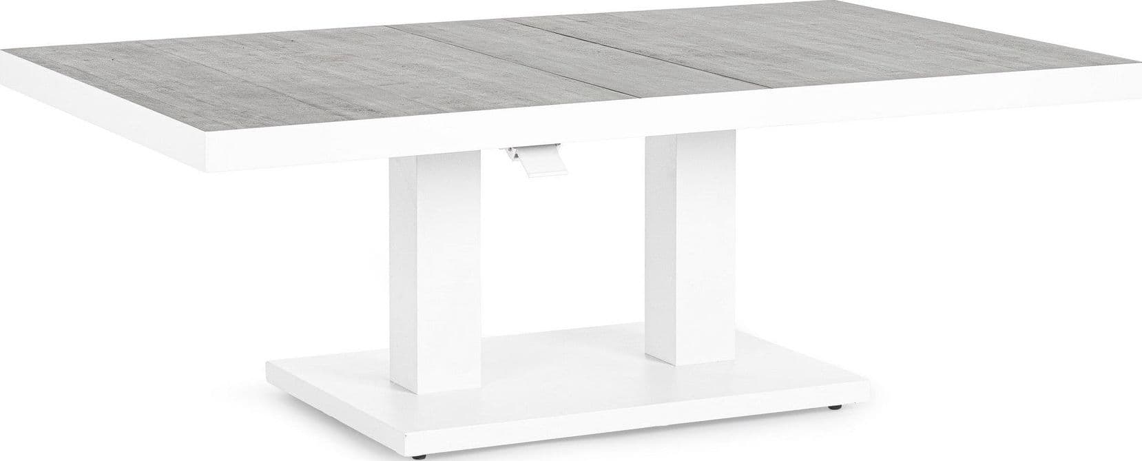 Tavolino "Truman" con struttura in alluminio, con piano in ceramica, altezza regolabile in Tavoli standard Decor Space - Altamura, commercioVirtuoso.it