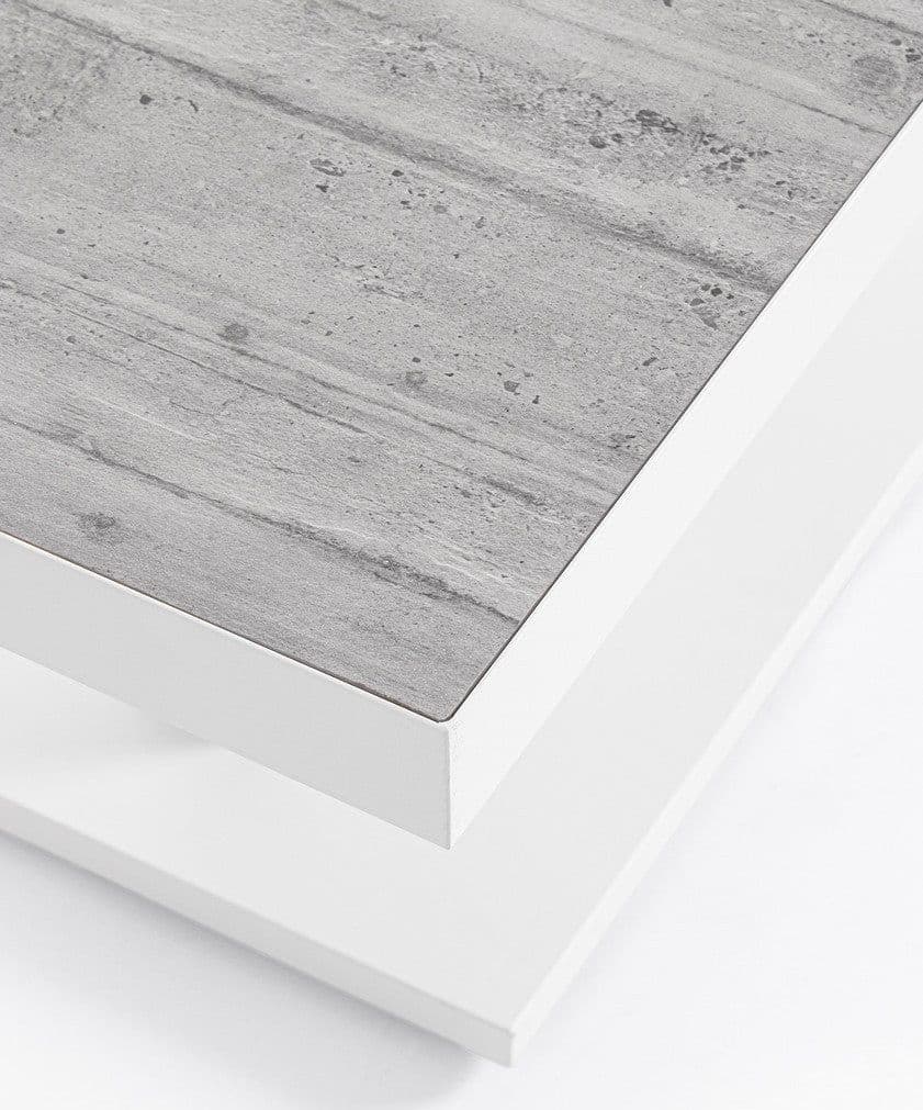 Tavolino "Truman" con struttura in alluminio, con piano in ceramica, altezza regolabile in Tavoli standard Decor Space - Altamura, commercioVirtuoso.it