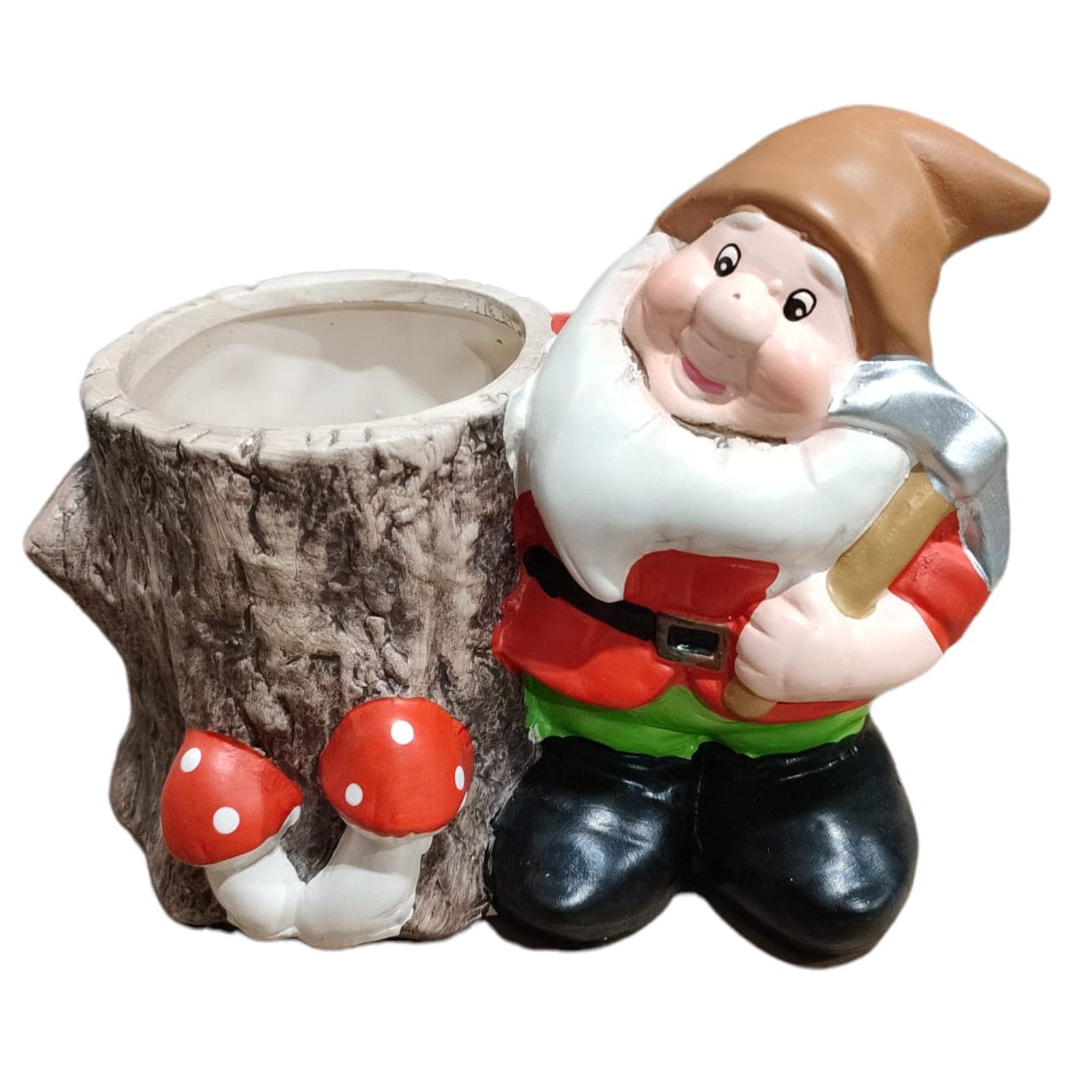 Nano da giardino per esterno con vaso in poliresina gnomo simpatico h 15 cm in Statue Decor Space - Altamura, commercioVirtuoso.it