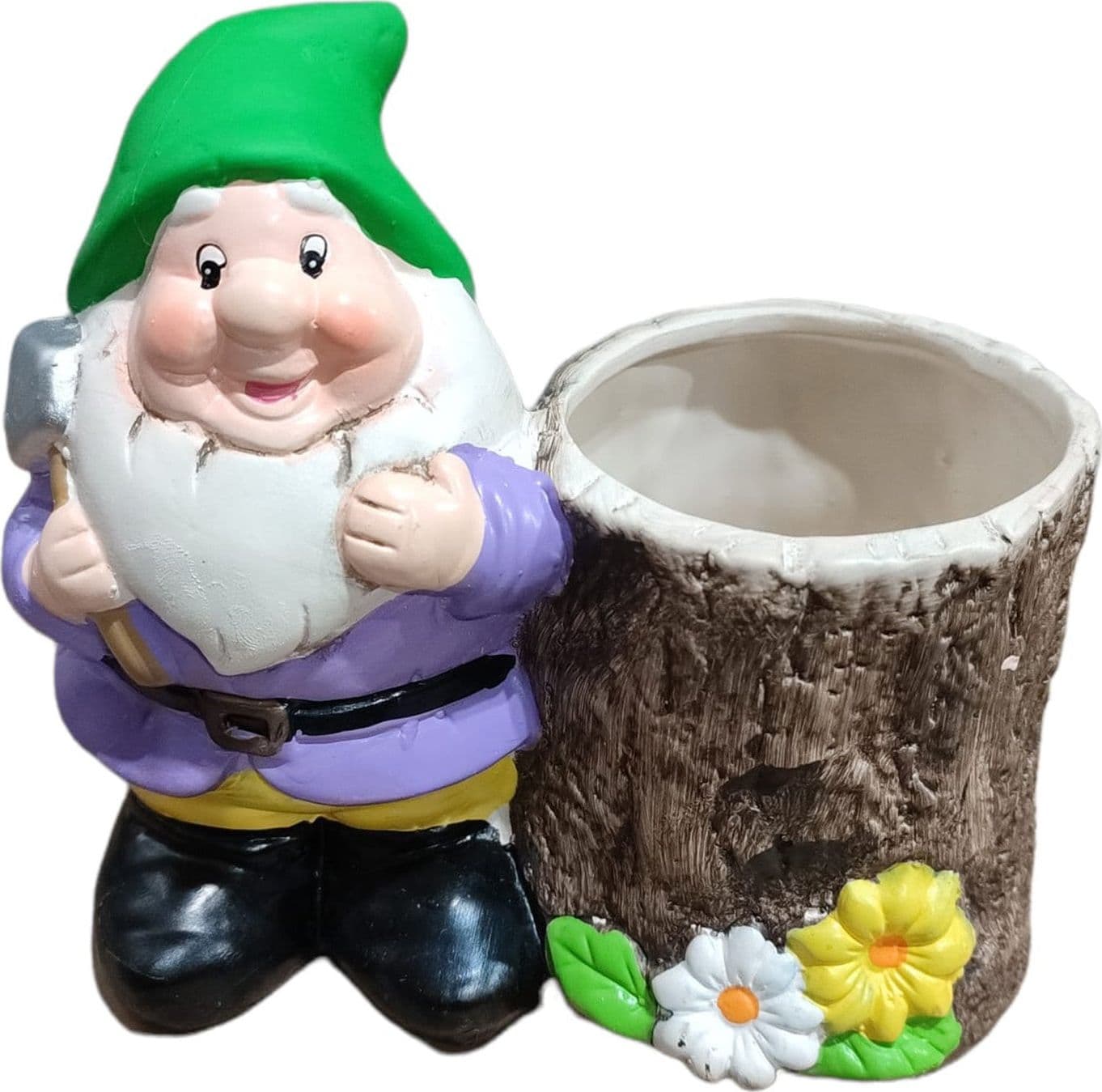 Nano da giardino per esterno con vaso in poliresina gnomo simpatico h 15 cm in Statue Decor Space - Altamura, commercioVirtuoso.it