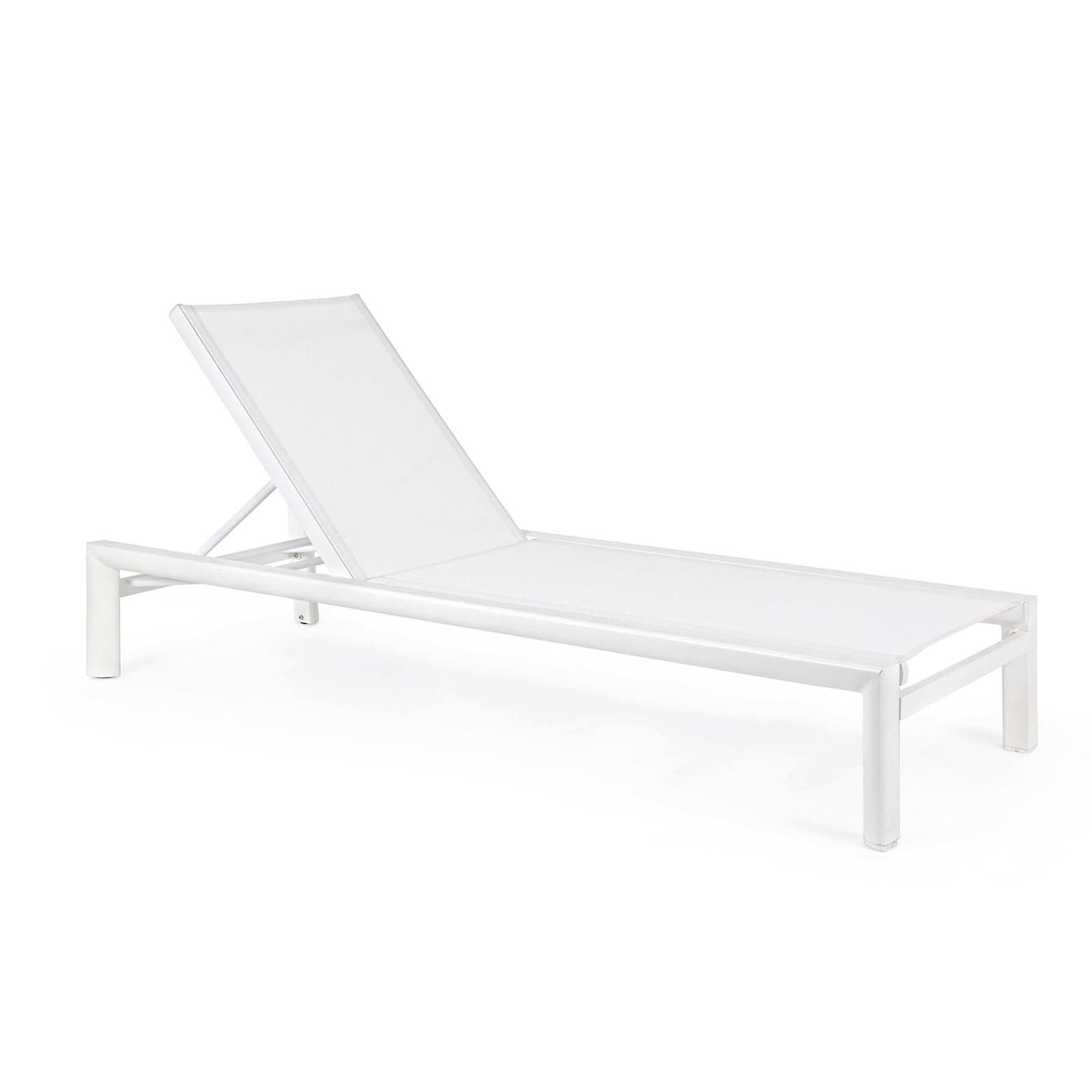 Lettino prendisole in alluminio "Sky" con ruote per piscina e giardino in Lettini Decor Space - Altamura, commercioVirtuoso.it