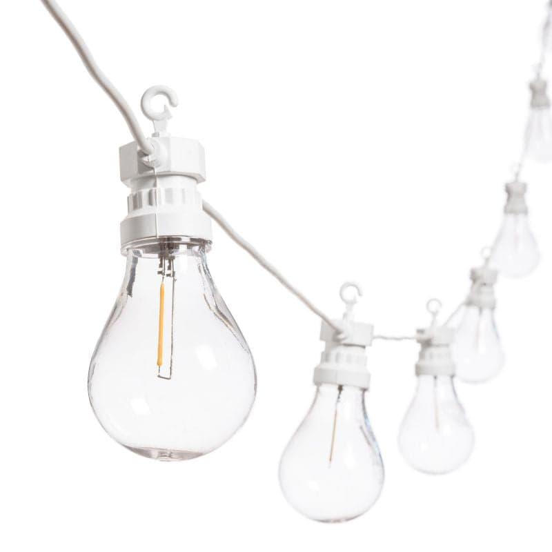 Catena prolungabile da 10 lampadine con filamenti bianco caldo per esterni 5,5 mt in Lanterne Decor Space - Altamura, commercioVirtuoso.it