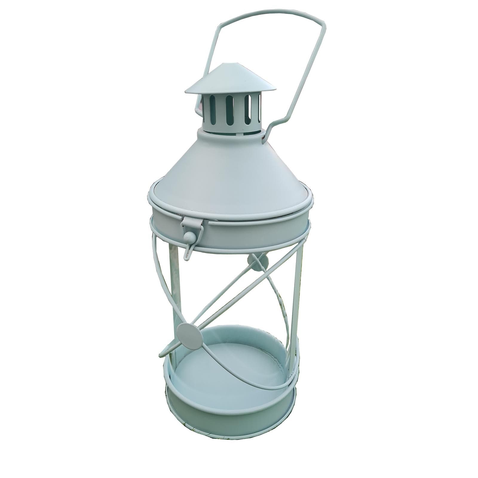 Lanterna in metallo ad incrocio appendibile da esterno e giardino h 35 cm in Lanterne Decor Space - Altamura, commercioVirtuoso.it