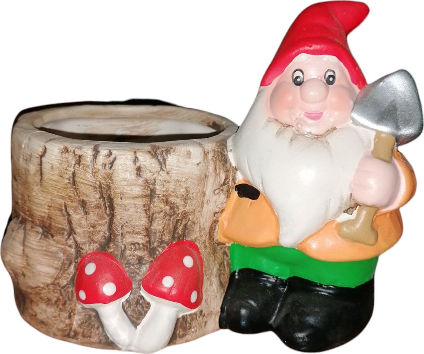 Nano da giardino per esterno con vaso in poliresina gnomo simpatico h 12 cm in Statue Decor Space - Altamura, commercioVirtuoso.it