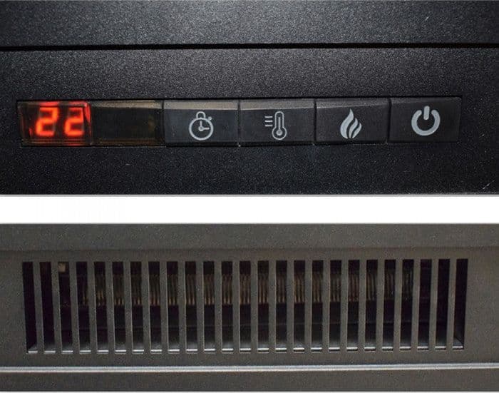 Camino da terra elettrico con cornice, termoventilatore a fiamma finta da 1800 W in Stufe elettriche Decor Space - Altamura, commercioVirtuoso.it