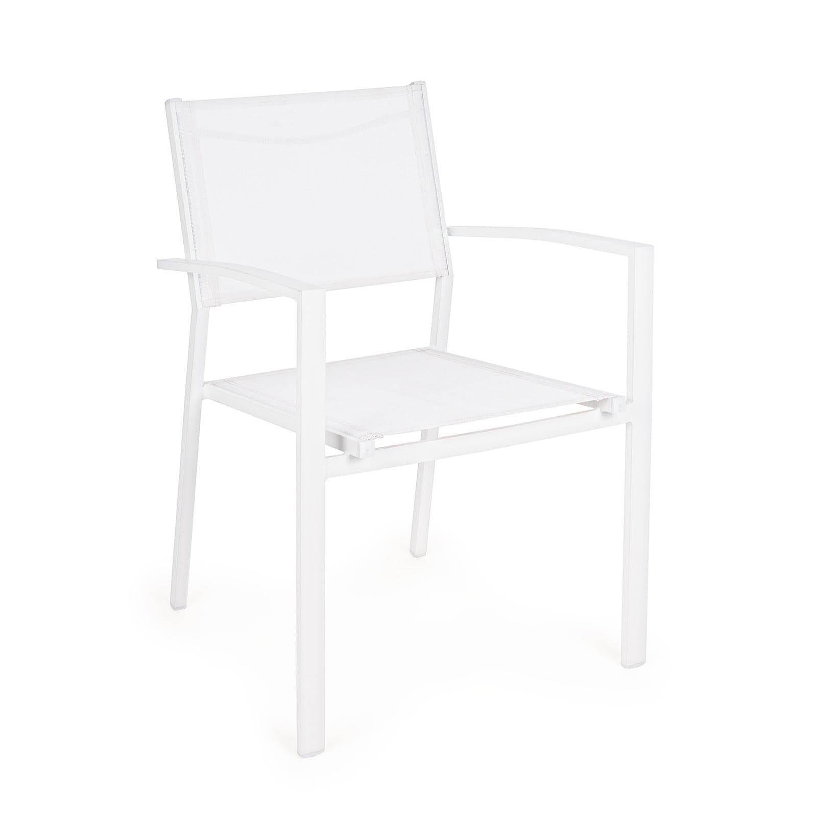 Poltrona "Hilde" struttura in alluminio verniciato e texilene per giardino e veranda in Sedie per tavolo da giardino Decor Space - Altamura, commercioVirtuoso.it