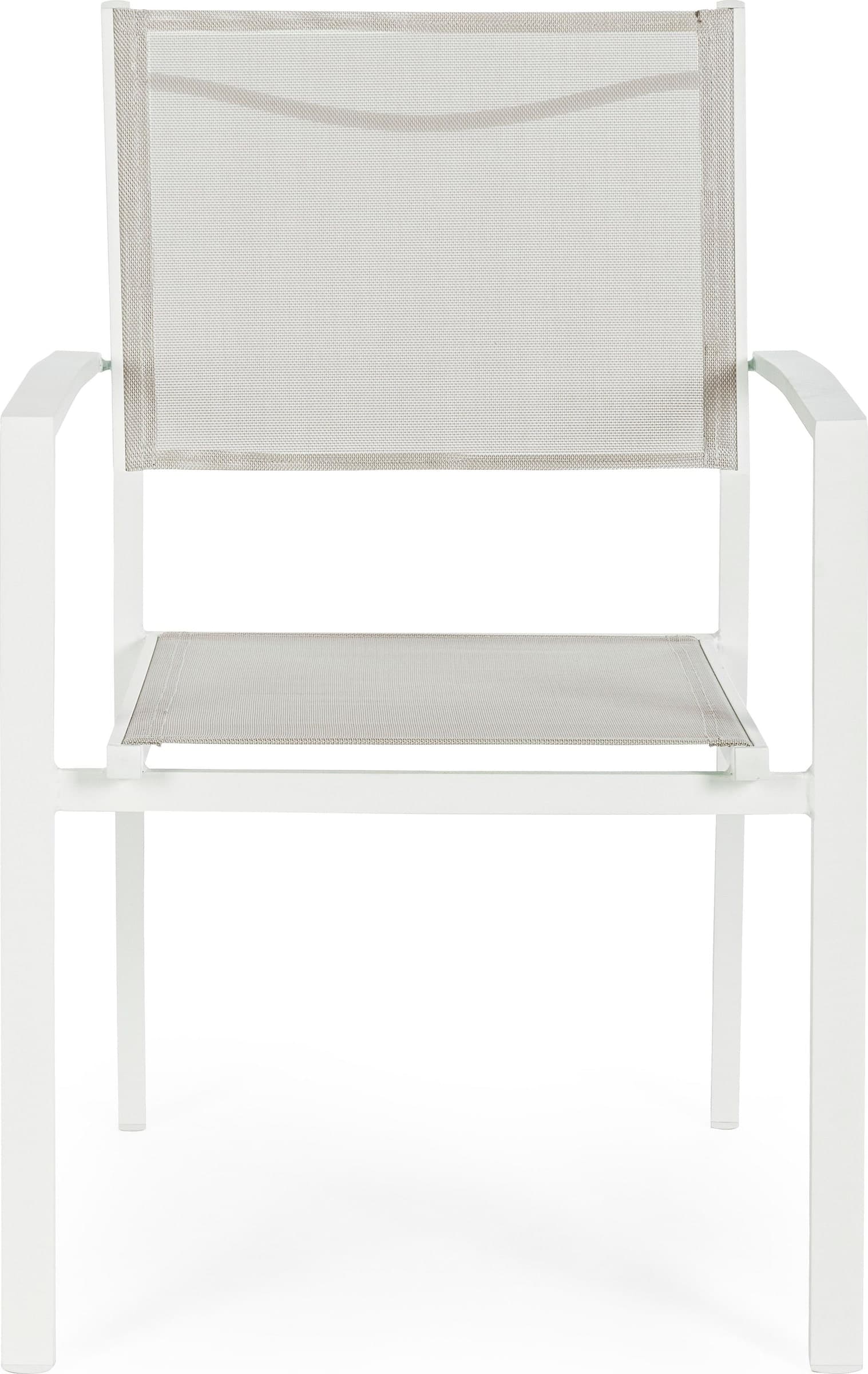 Poltrona "Hilde" struttura in alluminio verniciato e texilene per giardino e veranda in Sedie per tavolo da giardino Decor Space - Altamura, commercioVirtuoso.it