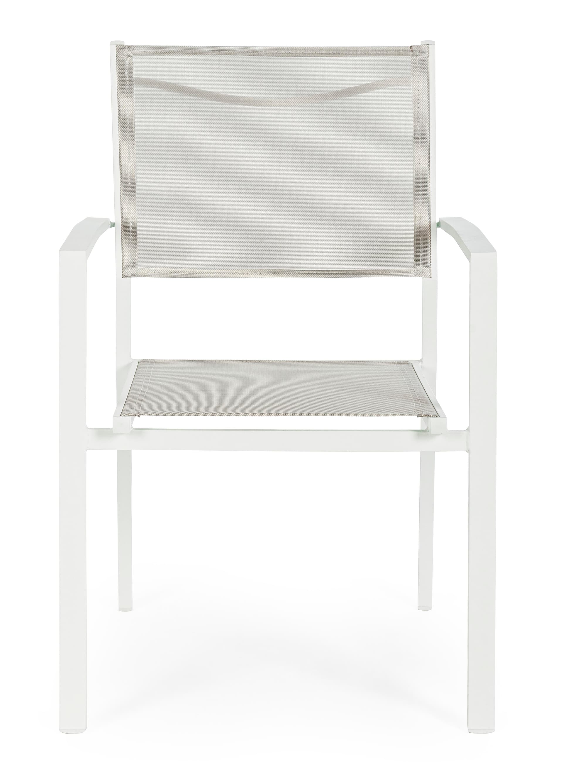 Poltrona "Hilde" struttura in alluminio verniciato e texilene per giardino e veranda in Sedie per tavolo da giardino Decor Space - Altamura, commercioVirtuoso.it
