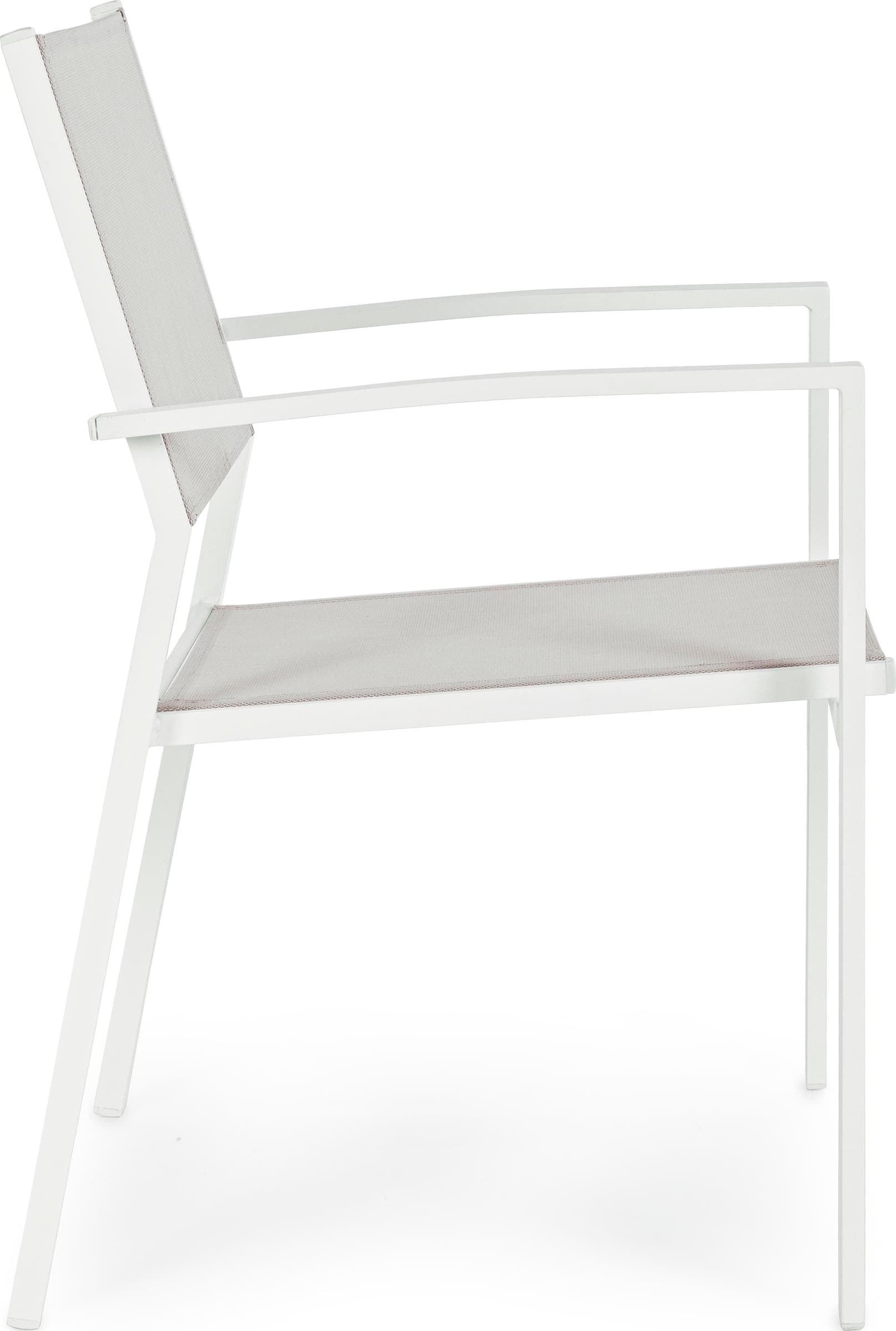 Poltrona "Hilde" struttura in alluminio verniciato e texilene per giardino e veranda in Sedie per tavolo da giardino Decor Space - Altamura, commercioVirtuoso.it