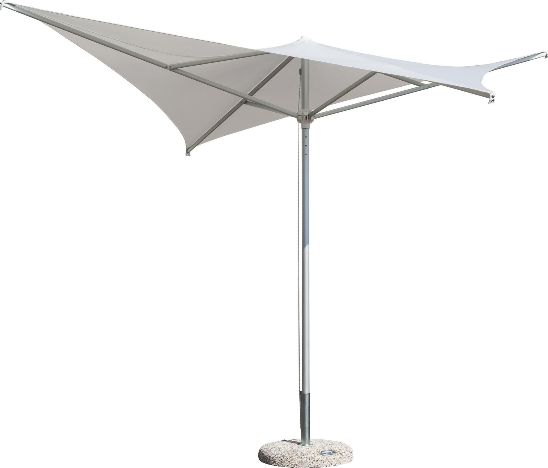Ombrellone quadrato professionale con palo centrale "Vela" in alluminio inox da giardino (Made In Italy) in Ombrelloni Decor Space - Altamura, commercioVirtuoso.it