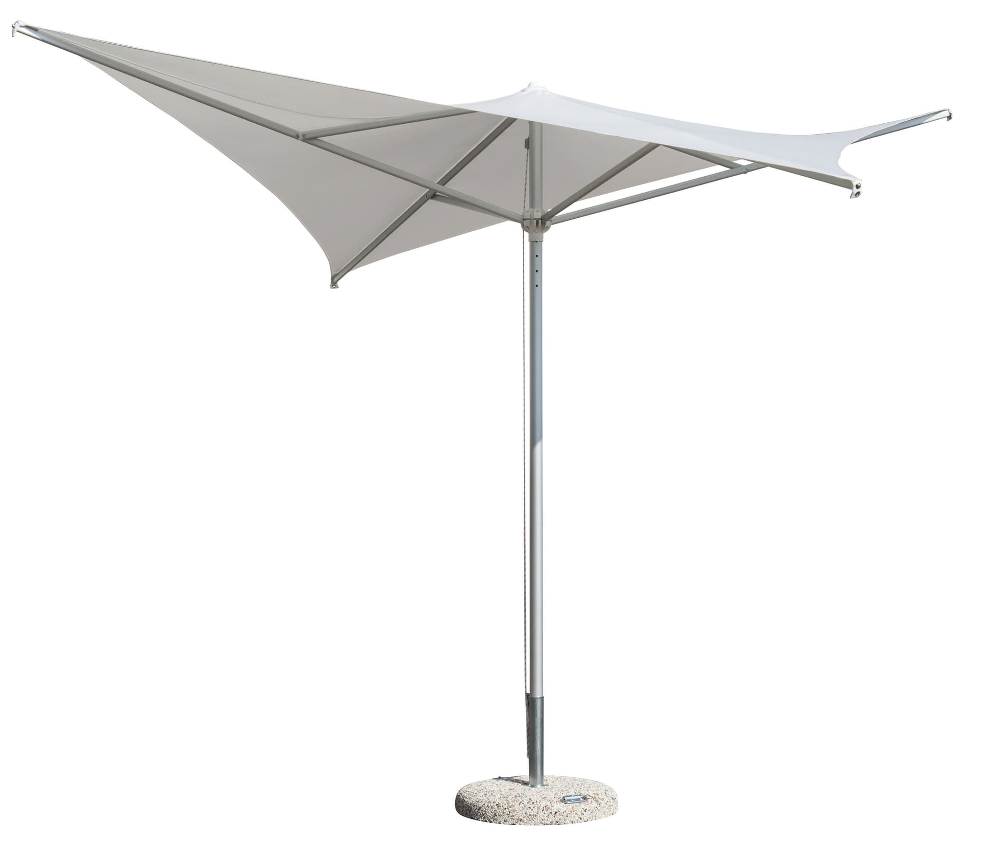 Ombrellone quadrato professionale con palo centrale "Vela" in alluminio inox da giardino (Made In Italy) in Ombrelloni Decor Space - Altamura, commercioVirtuoso.it