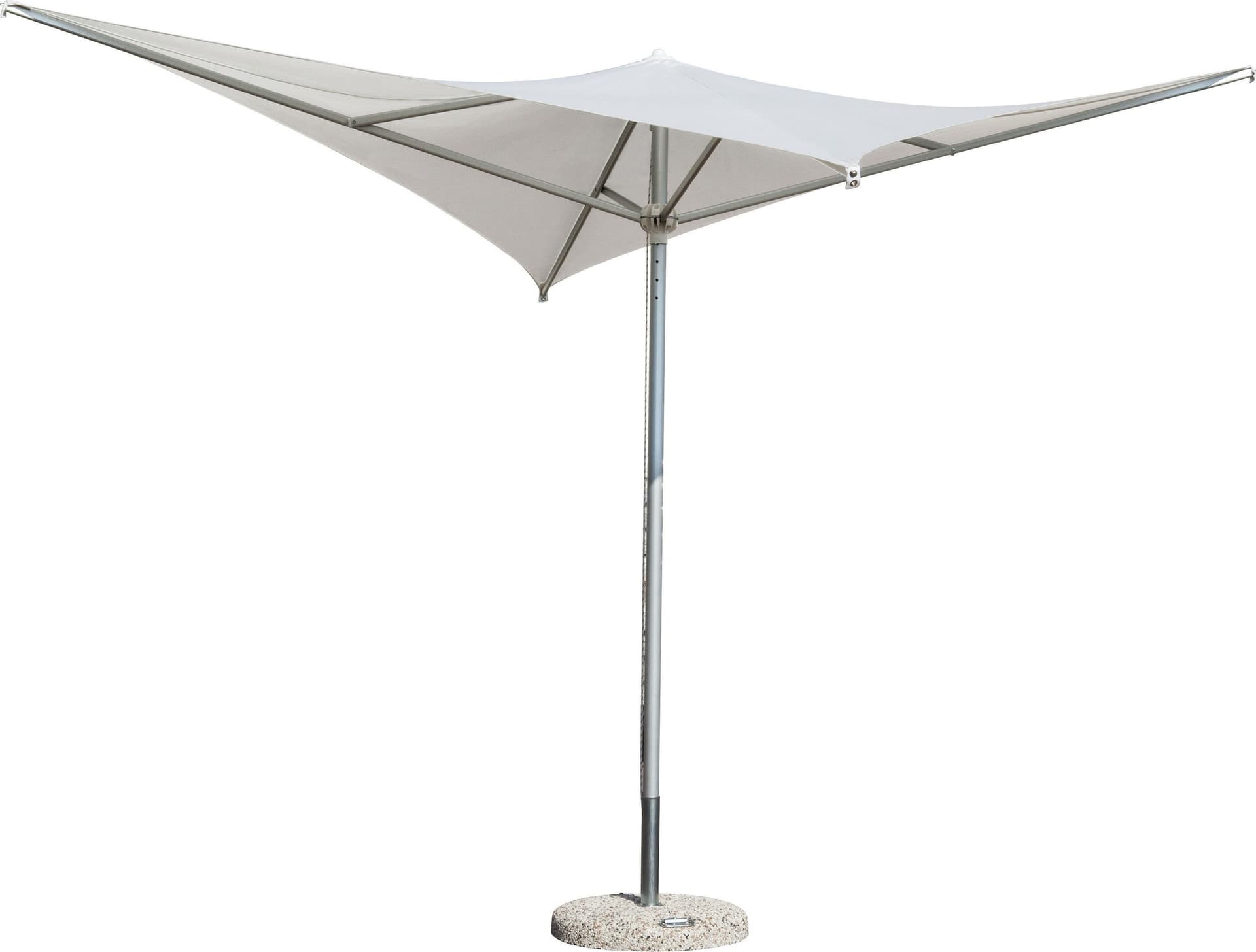 Ombrellone quadrato professionale con palo centrale "Vela" in alluminio inox da giardino (Made In Italy) in Ombrelloni Decor Space - Altamura, commercioVirtuoso.it