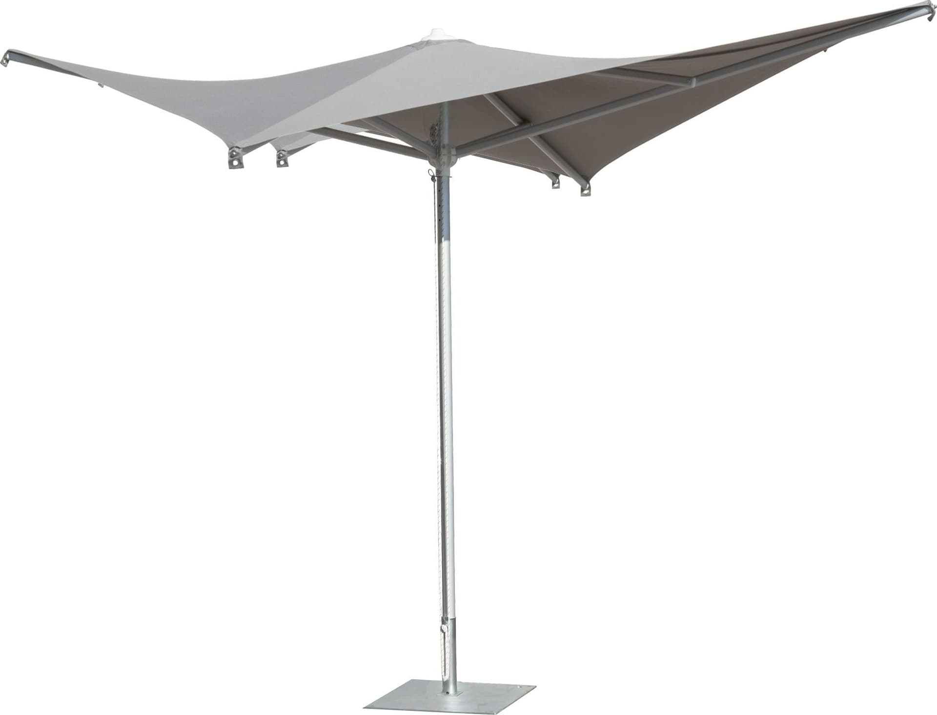 Ombrellone quadrato professionale con palo centrale "Vela" in alluminio inox da giardino (Made In Italy) in Ombrelloni Decor Space - Altamura, commercioVirtuoso.it