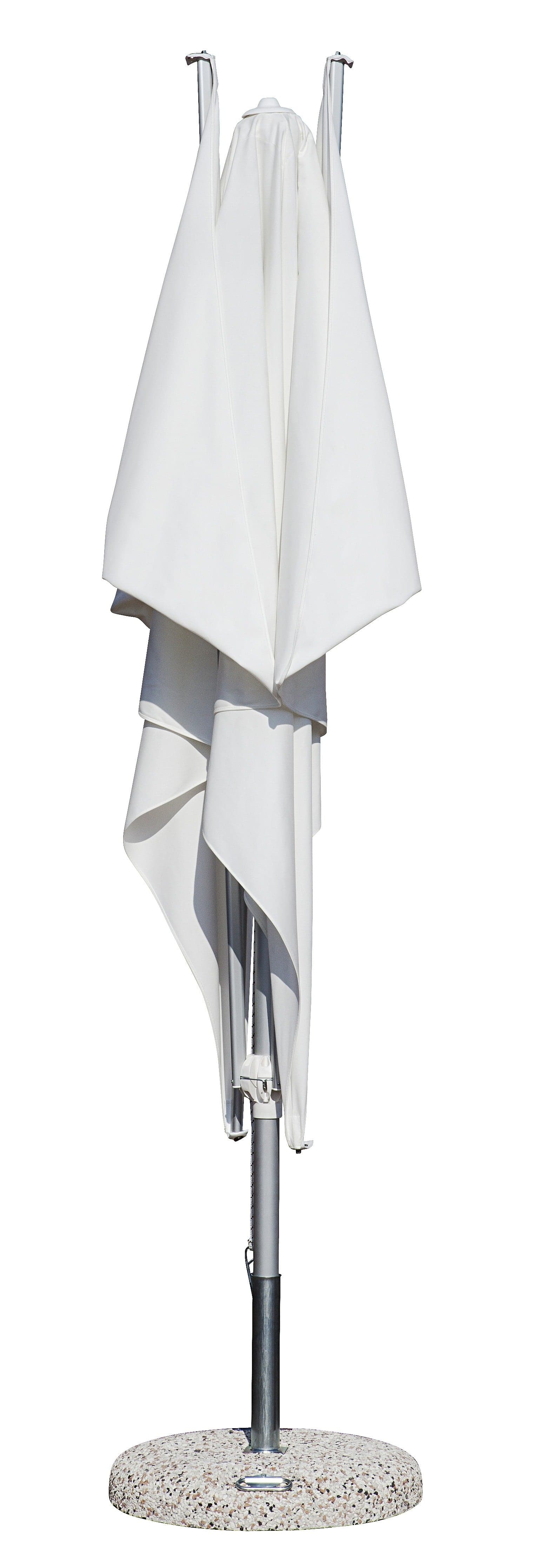 Ombrellone quadrato professionale con palo centrale "Vela" in alluminio inox da giardino (Made In Italy) in Ombrelloni Decor Space - Altamura, commercioVirtuoso.it