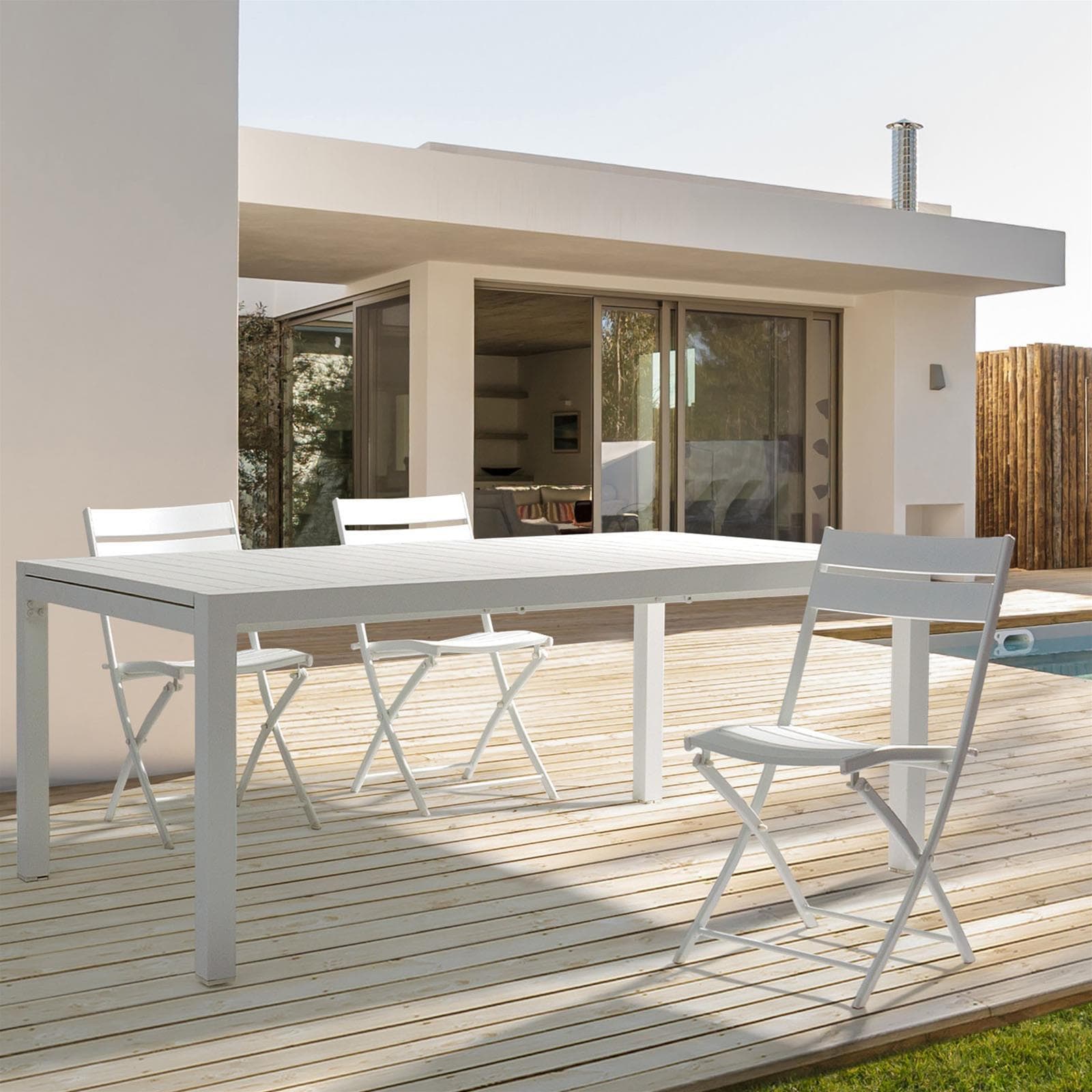 Tavolo allungabile "Atlantic" in alluminio dogato da esterno per giardino e veranda 180/270 cm in Tavoli standard Decor Space - Altamura, commercioVirtuoso.it