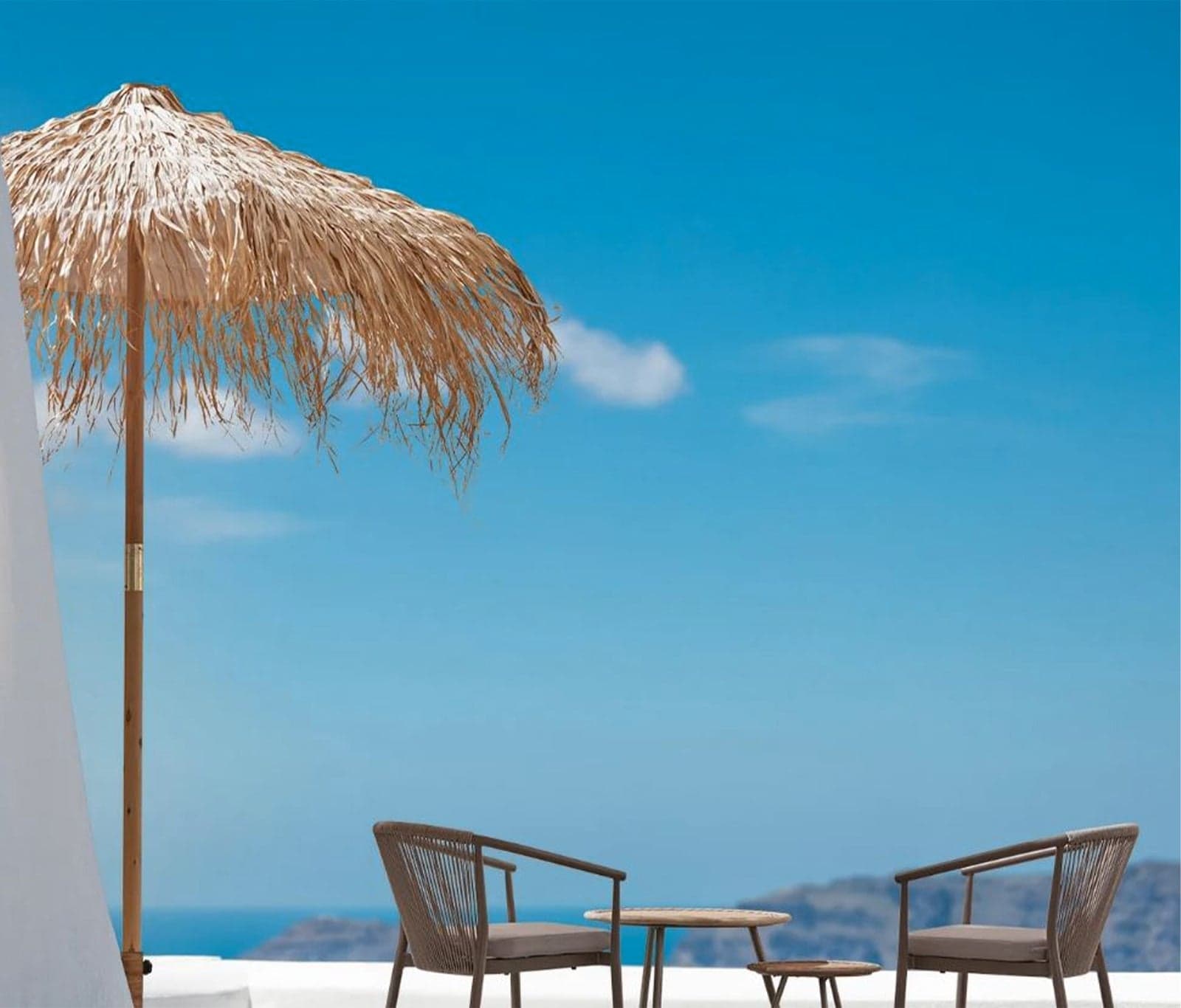 Ombrellone da spiaggia in paglia da esterno h 240 cm in Ombrelloni Decor Space - Altamura, commercioVirtuoso.it
