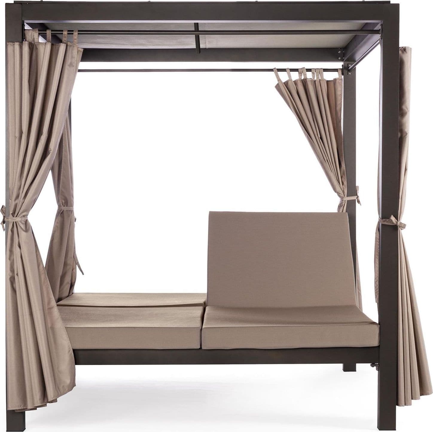 Lettino "Daybed Dream" prendisole ad isola per giardino e piscina, baldacchino reclinabile con tende in Lettini Decor Space - Altamura, commercioVirtuoso.it