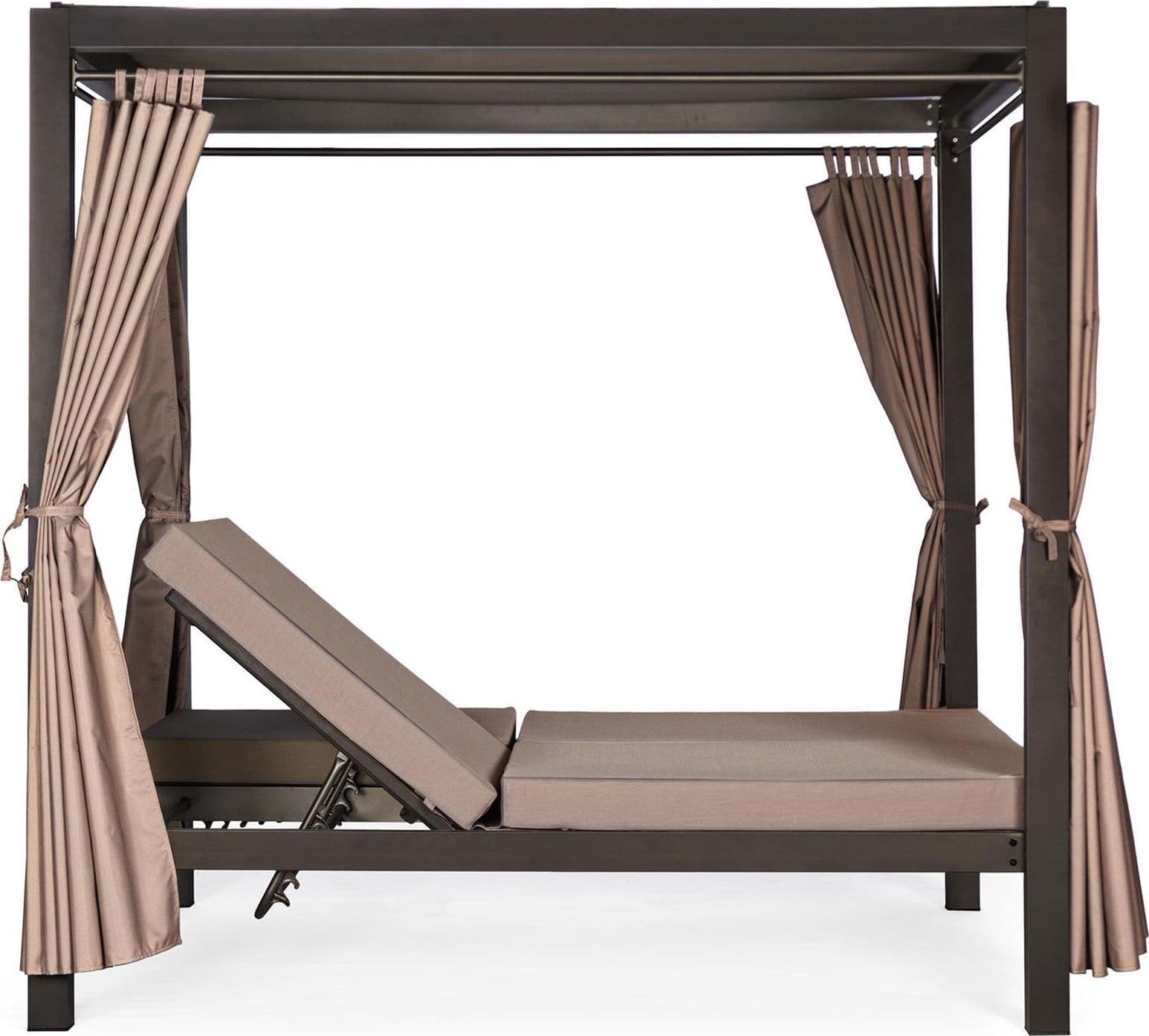 Lettino "Daybed Dream" prendisole ad isola per giardino e piscina, baldacchino reclinabile con tende in Lettini Decor Space - Altamura, commercioVirtuoso.it
