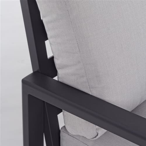 Salottino moderno per esterno "Koral" in alluminio con cuscini da giardino e veranda in Set di mobili Decor Space - Altamura, commercioVirtuoso.it