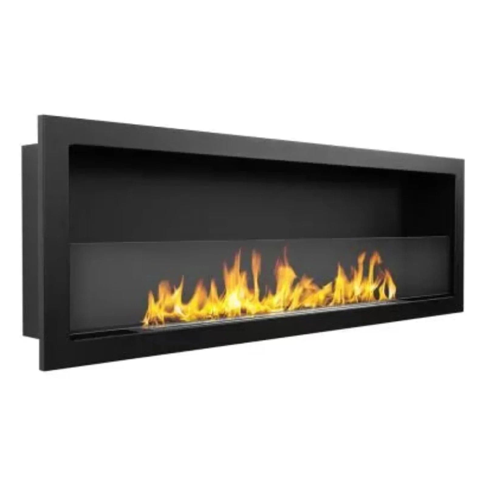 Camino a bioetanolo "Furore" da parete a incasso nero 120 x 40 x 45 in Caminetti gel ed etanolo Decor Space - Altamura, commercioVirtuoso.it