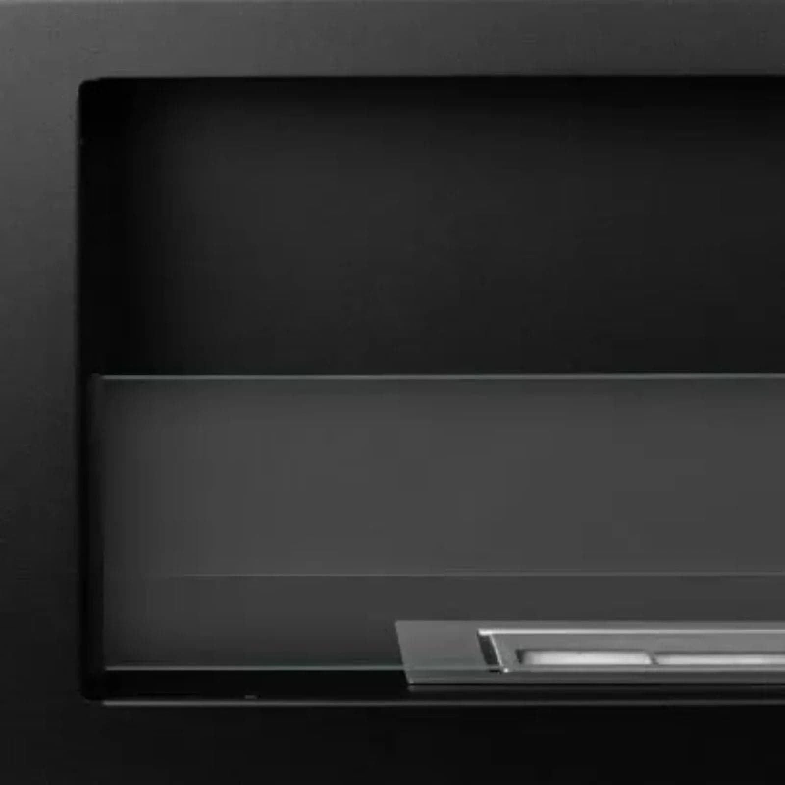 Camino a bioetanolo "Furore" da parete a incasso nero 120 x 40 x 45 in Caminetti gel ed etanolo Decor Space - Altamura, commercioVirtuoso.it