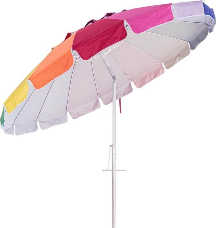 Ombrellone "Jamaica" in acciaio multicolor da mare h 230 cm in Ombrelloni Decor Space - Altamura, commercioVirtuoso.it
