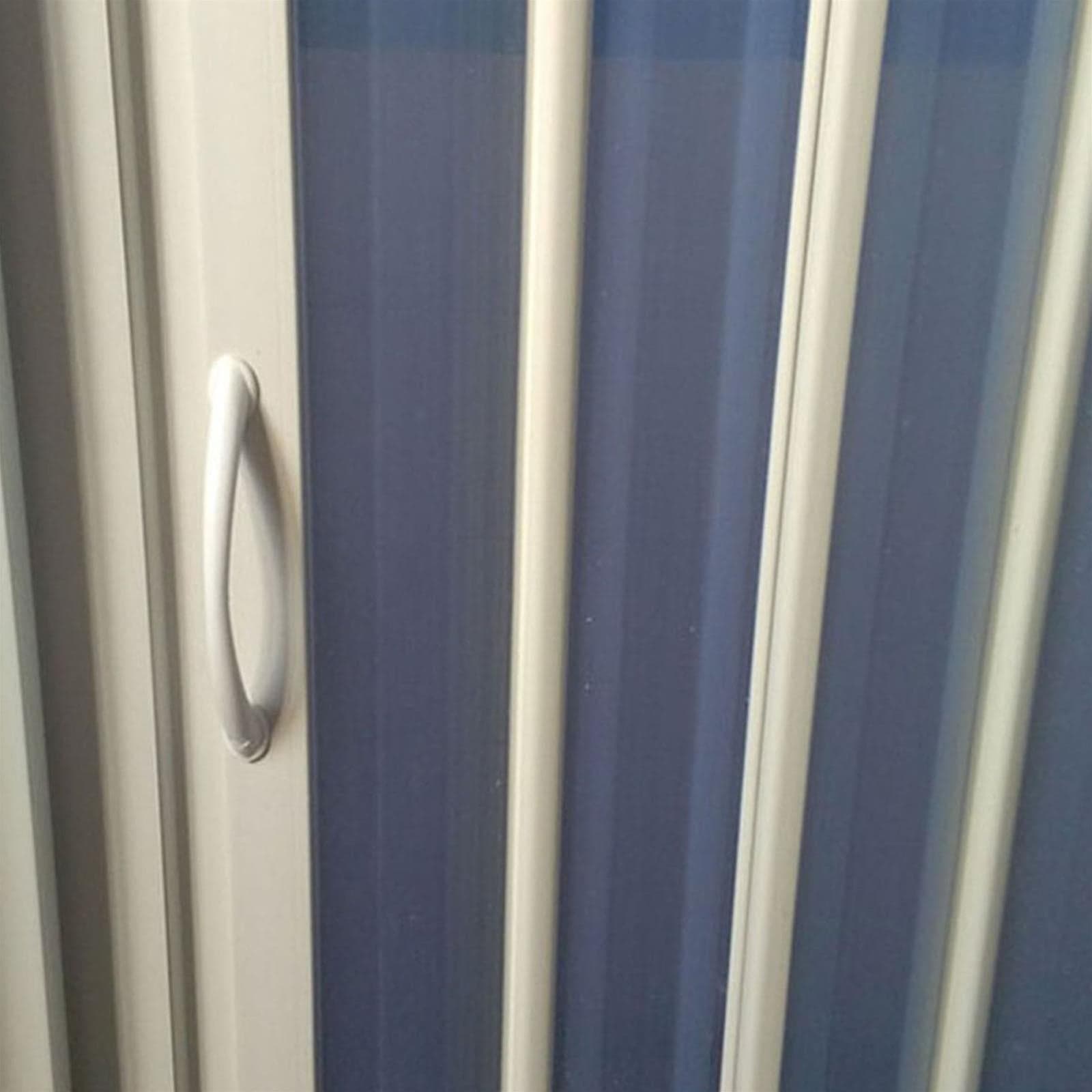 BOX DOCCIA ANGOLARE RICHIUDIBILE 80 X 80 BIANCO APERTURA A SOFFIETTO RIDUCIBILE SU MISURA