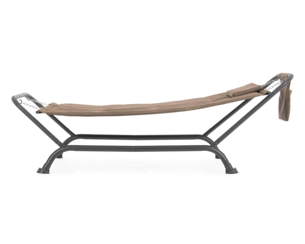 Amaca con supporto in acciaio e cuscino Thalos per giardino 96 x 232 cm in Amache Decor Space - Altamura, commercioVirtuoso.it