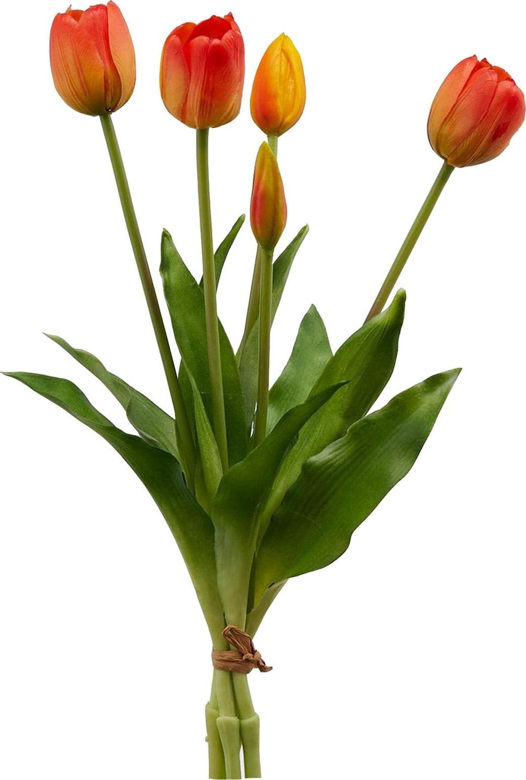 Mazzo 5 tulipani in gomma per decorazione ambienti h 39 cm in Piante artificiali Decor Space - Altamura, commercioVirtuoso.it